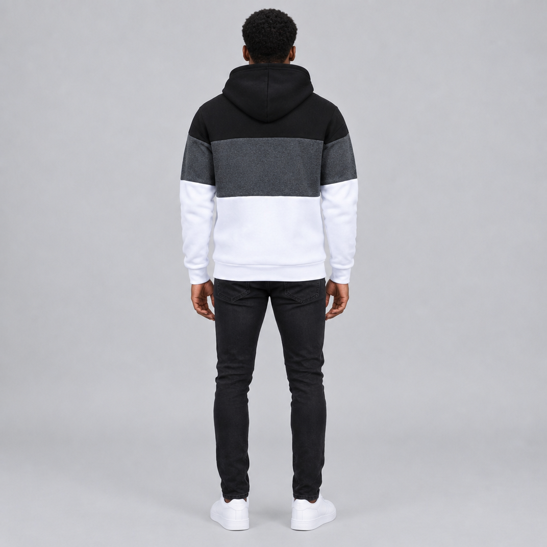 Men's Color Block Hoodie Cotton Blend Regular Fit