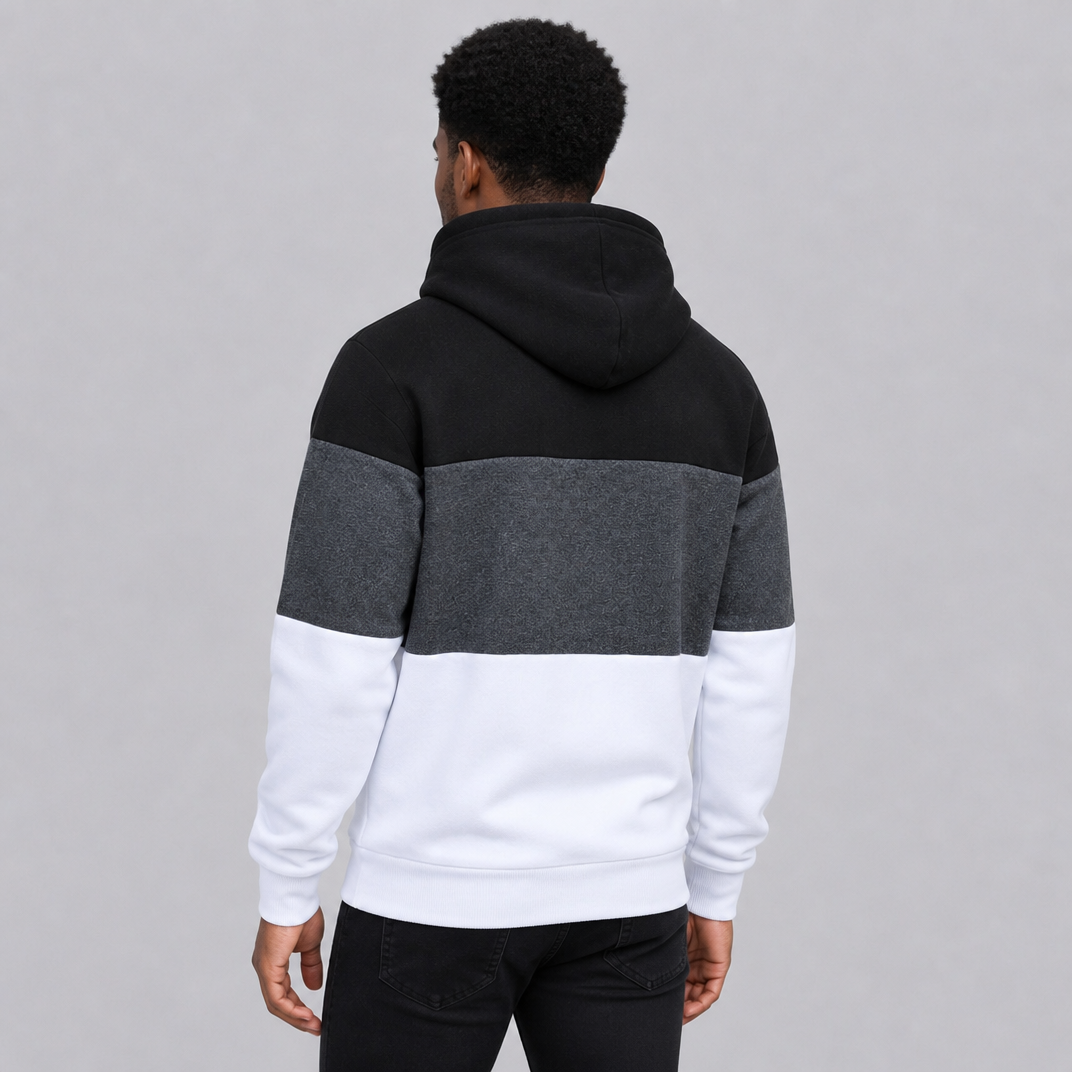 Men's Color Block Hoodie Cotton Blend Regular Fit