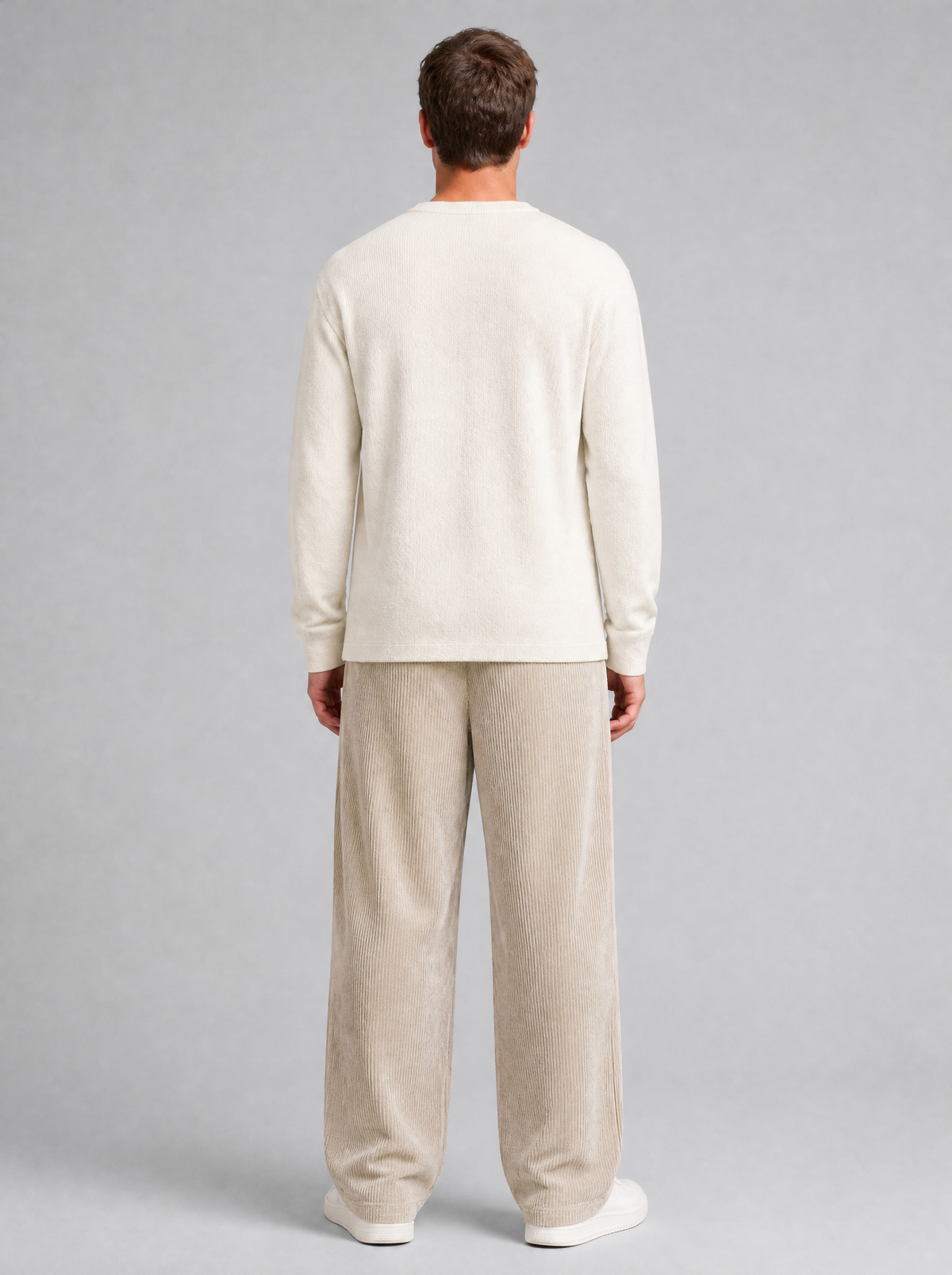 Men's Corduroy Blend Loose Fit Trousers - product view 2