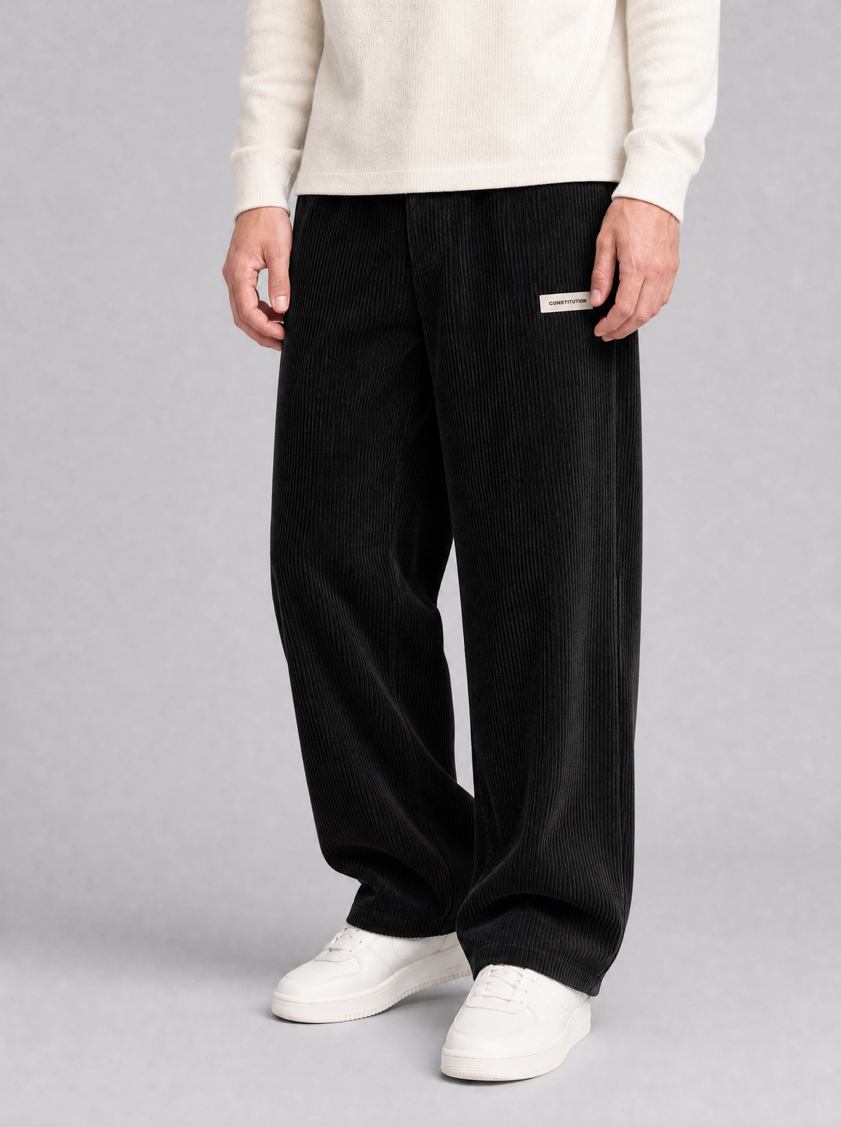 Men's Corduroy Blend Loose Fit Trousers - product view 5
