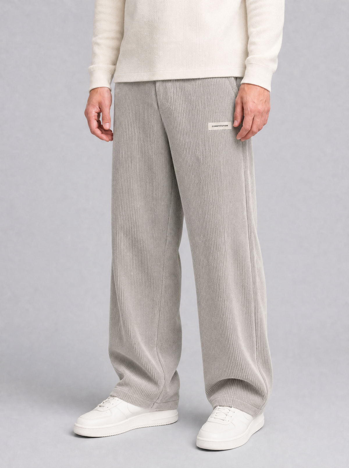 Men's Corduroy Blend Loose Fit Trousers - product view 9
