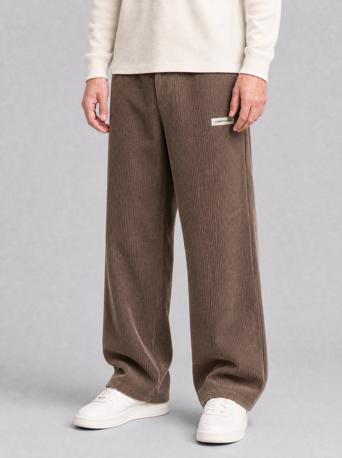Men's Corduroy Blend Loose Fit Trousers - product view 6