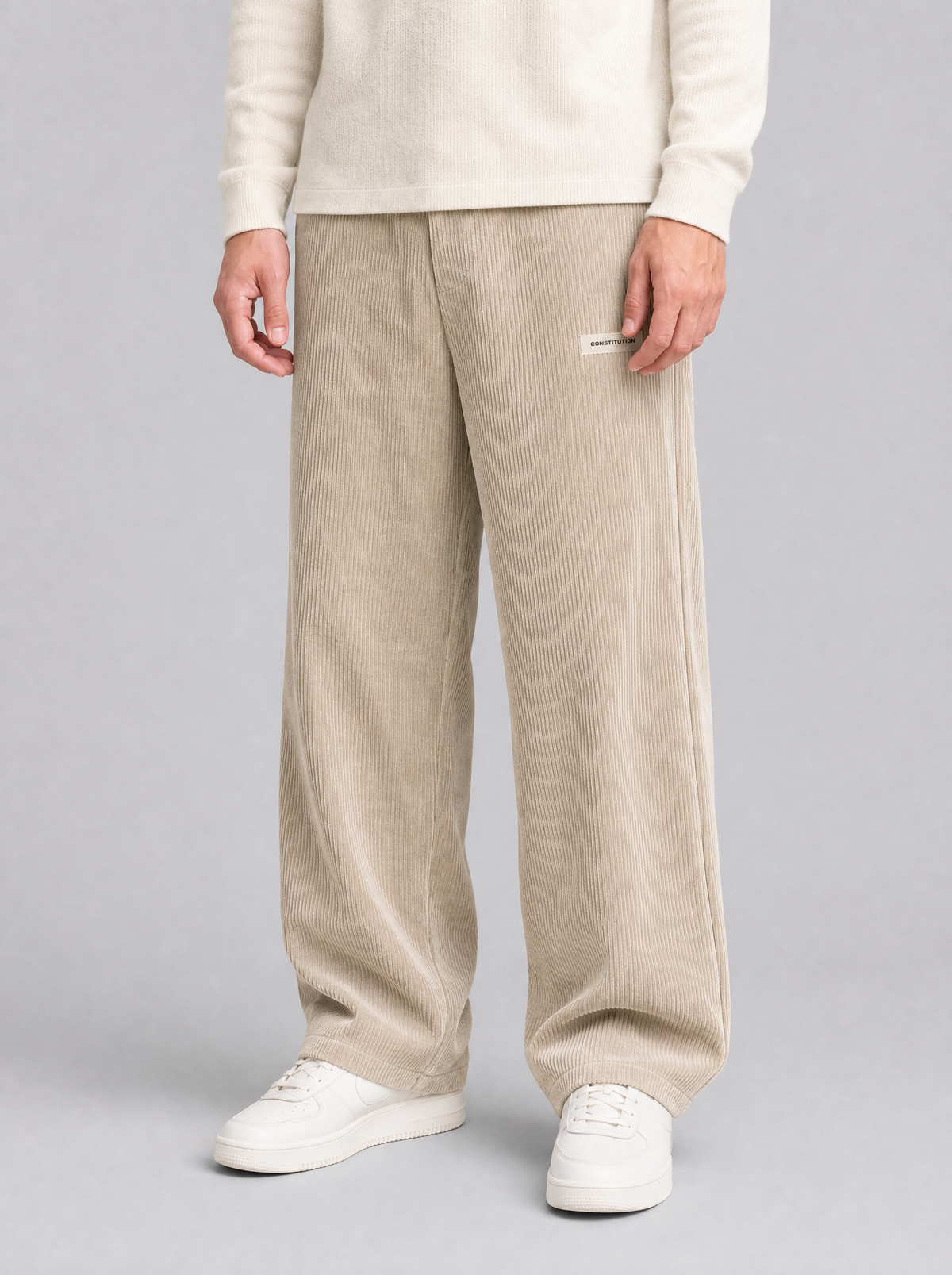Men's Corduroy Blend Loose Fit Trousers - product view 3