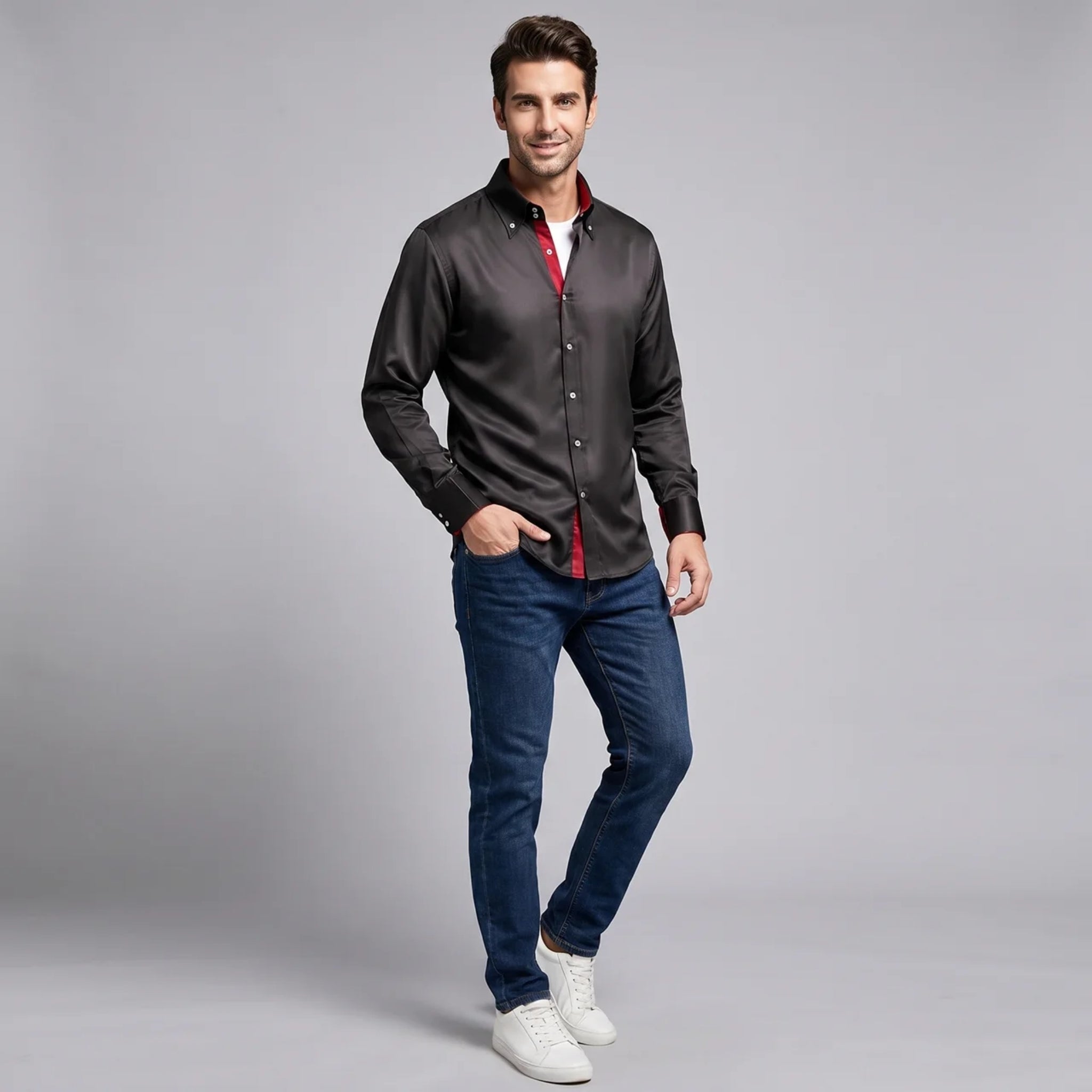 Men’s Executive Spring Shirt with Metallic Detail
