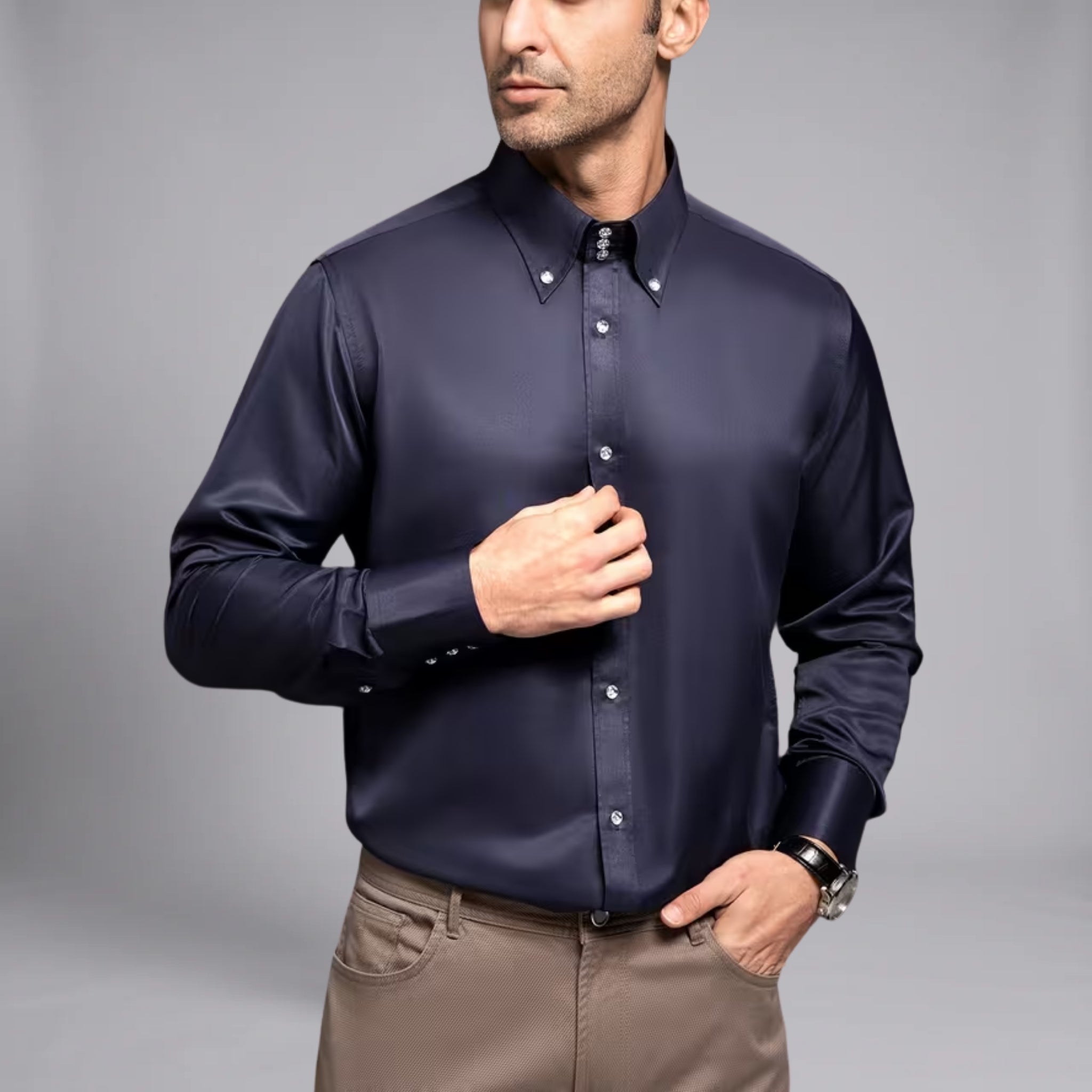 Men’s Executive Spring Shirt with Metallic Detail