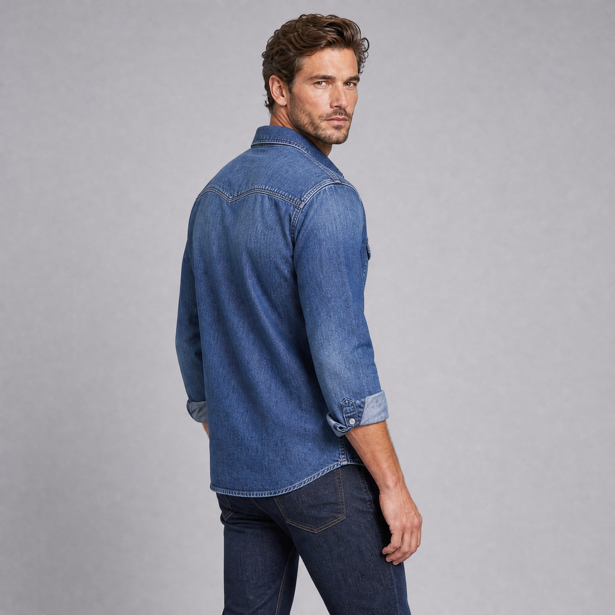 Men's Heavyweight Cotton Denim Overshirt