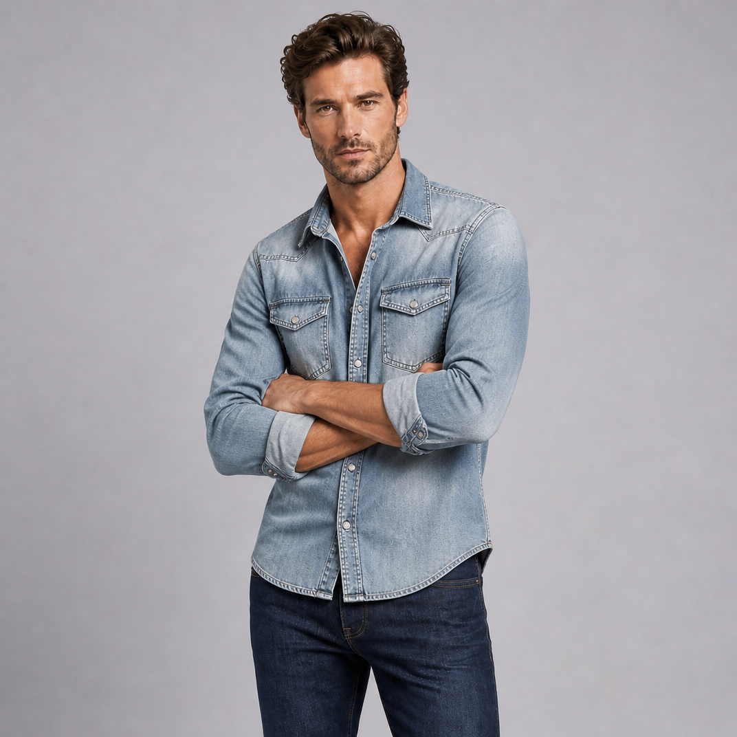 Men's Heavyweight Cotton Denim Overshirt