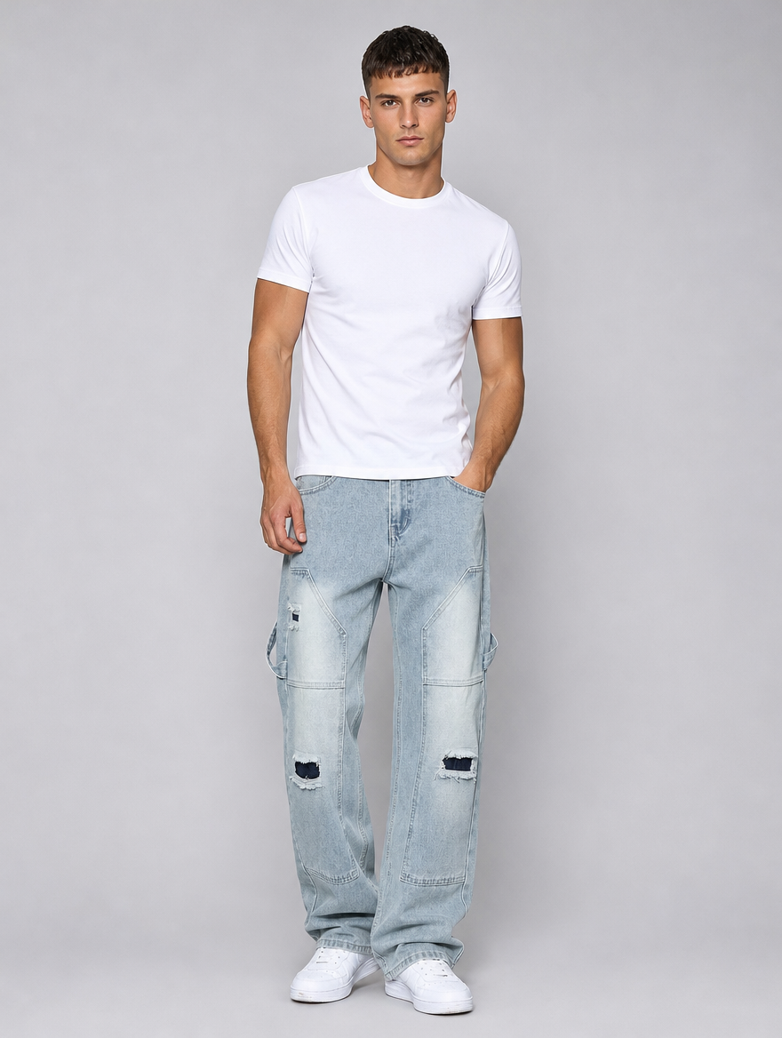 Men's Heavyweight Denim Carpenter Straight Leg Jeans - product view 1