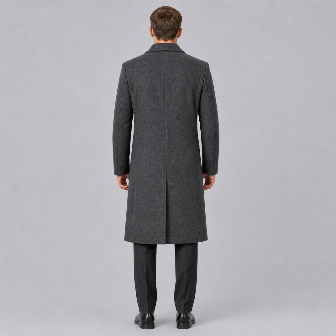 Men's Heavyweight Wool Blend Tailored Overcoat