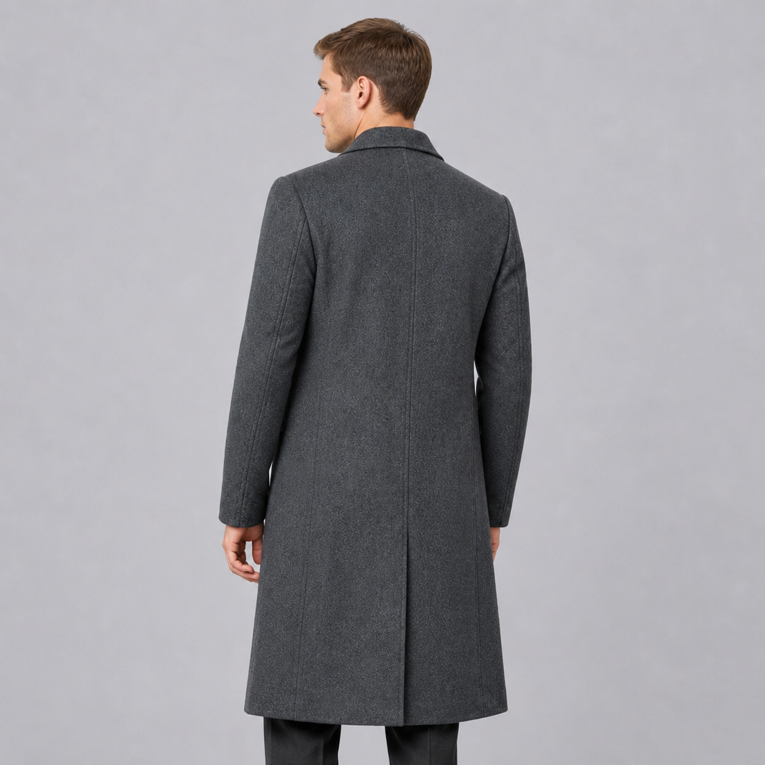 Men's Heavyweight Wool Blend Tailored Overcoat