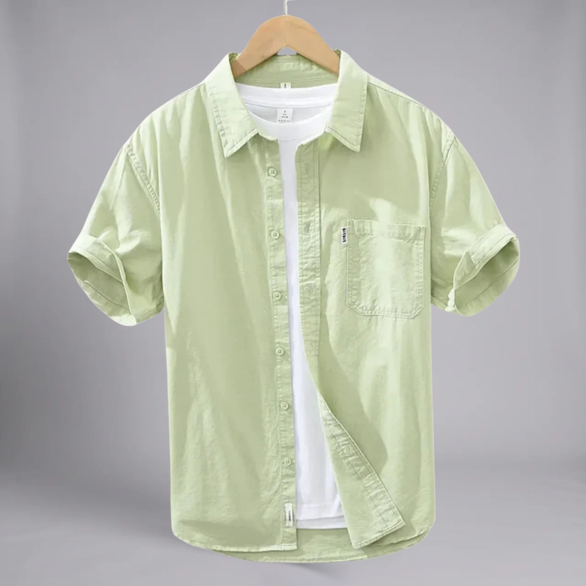 Men’s Heritage Cotton-Linen Textured Shirt