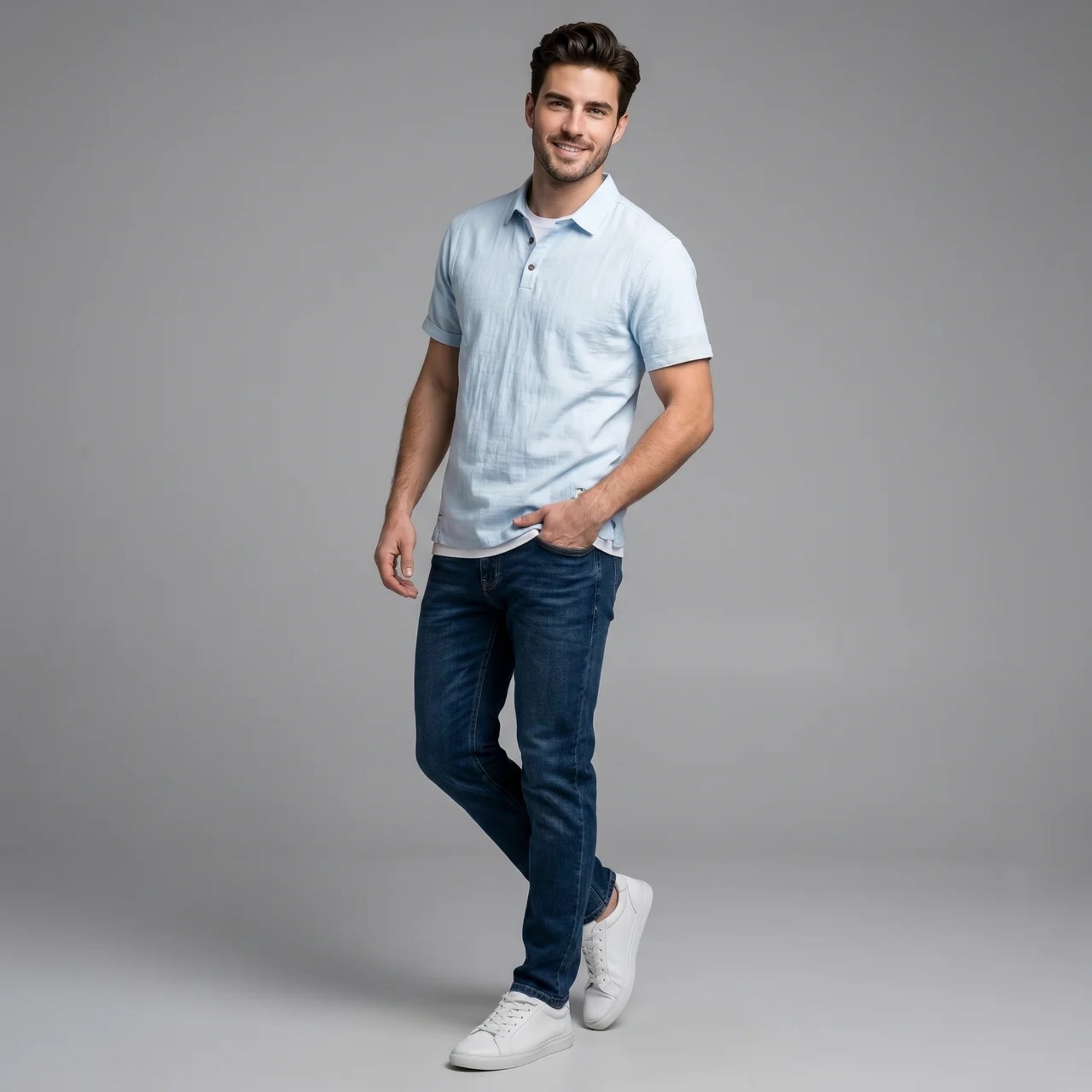 Men’s Heritage Textured Linen Shirt