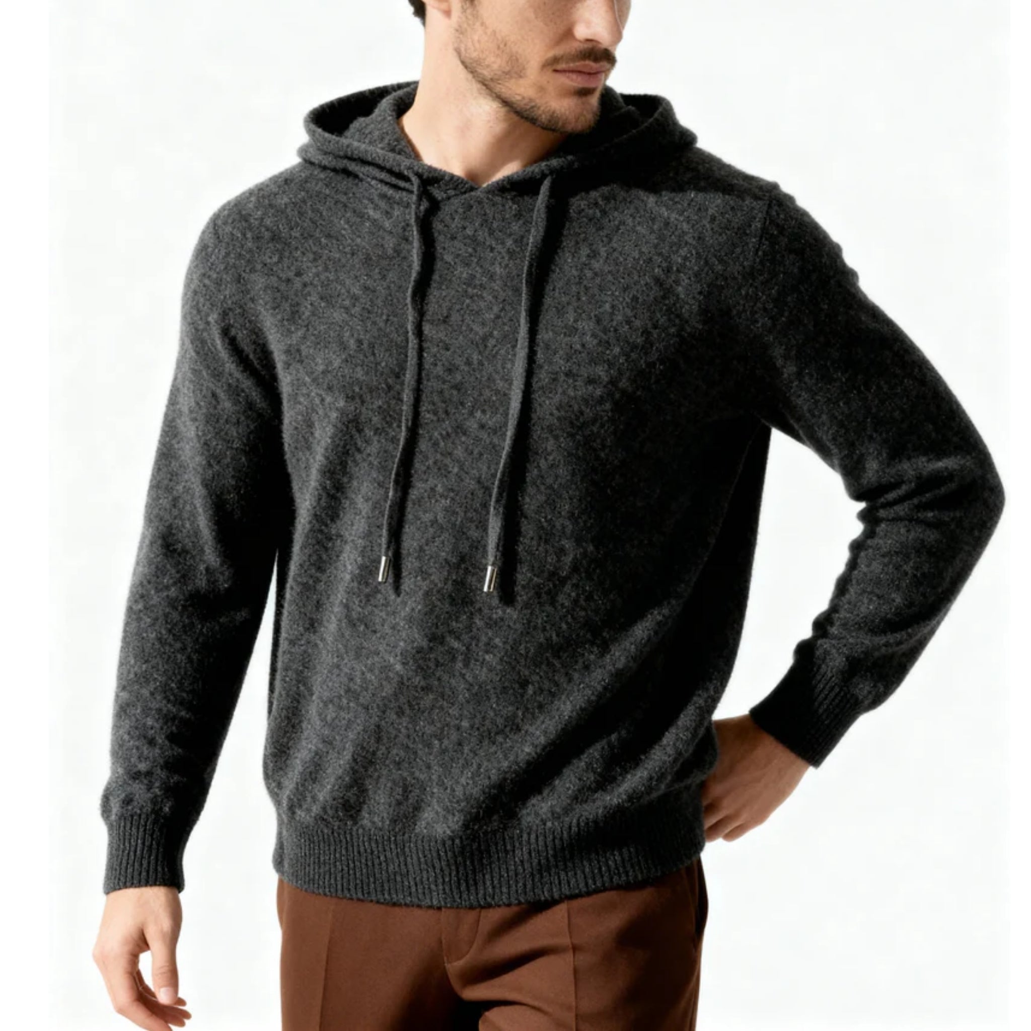 Men’s Knitted Pullover Hoodie