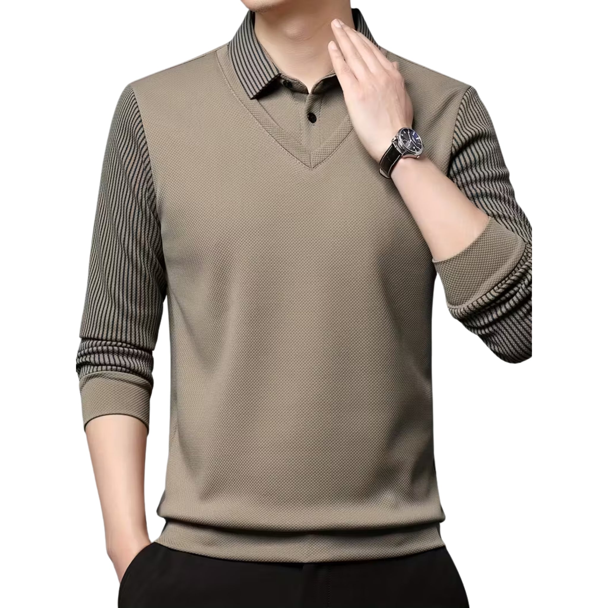 Men’s Layered-Style Textured Shirt