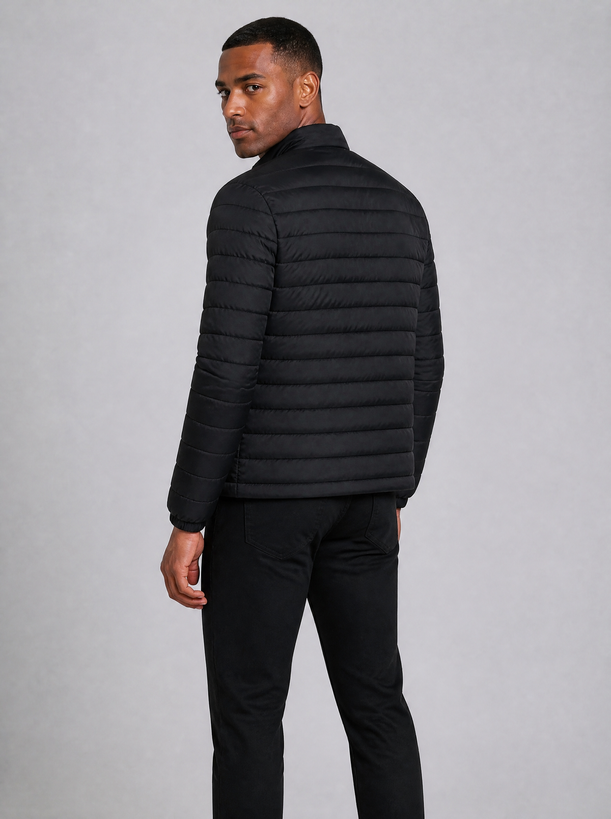 Men's Lightweight Quilted Slim Zip Jacket