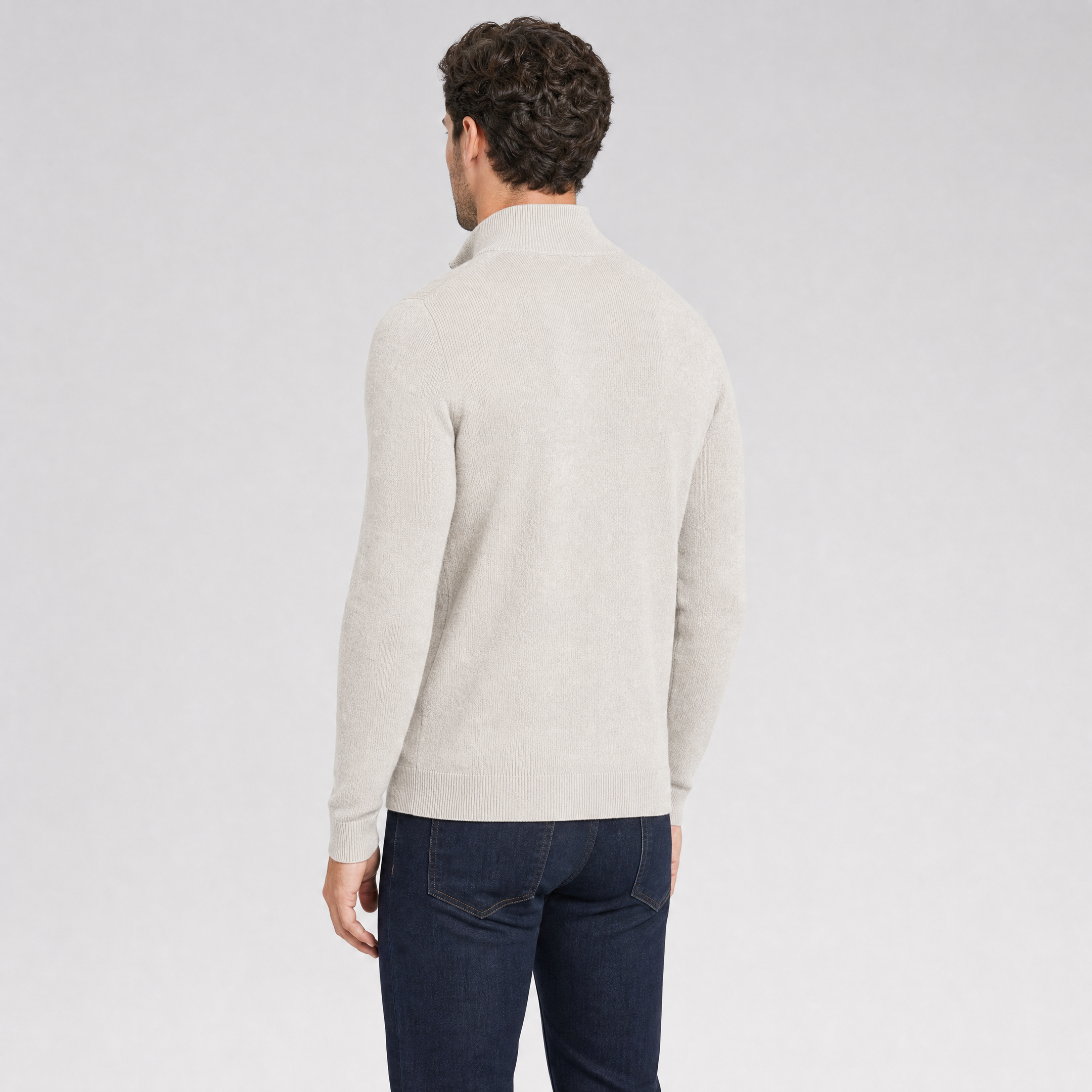 Men's Merino Wool Quarter Zip Jumper – Half Zip Pullover