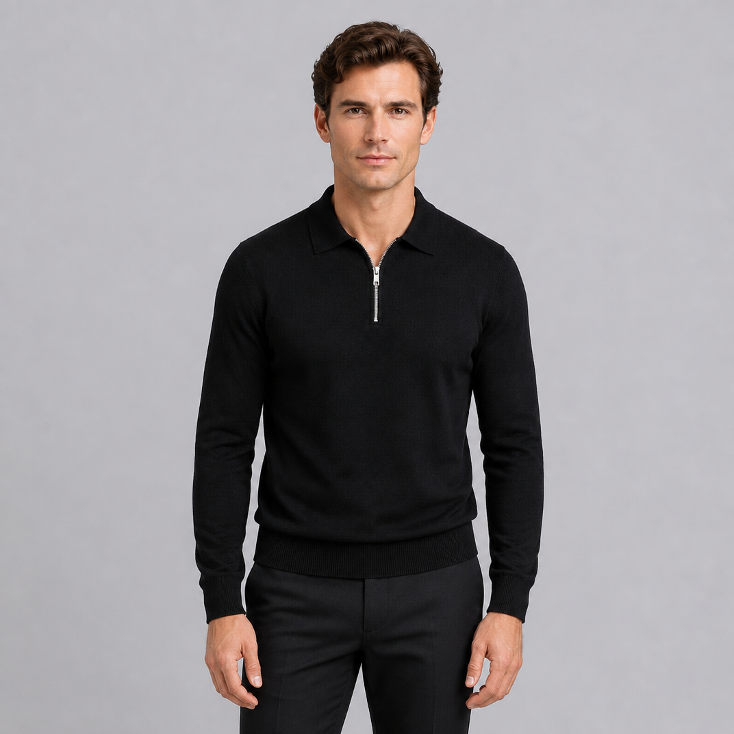 Men's Merino Wool Roll Neck Jumper – Polo Neck Turtleneck Sweater