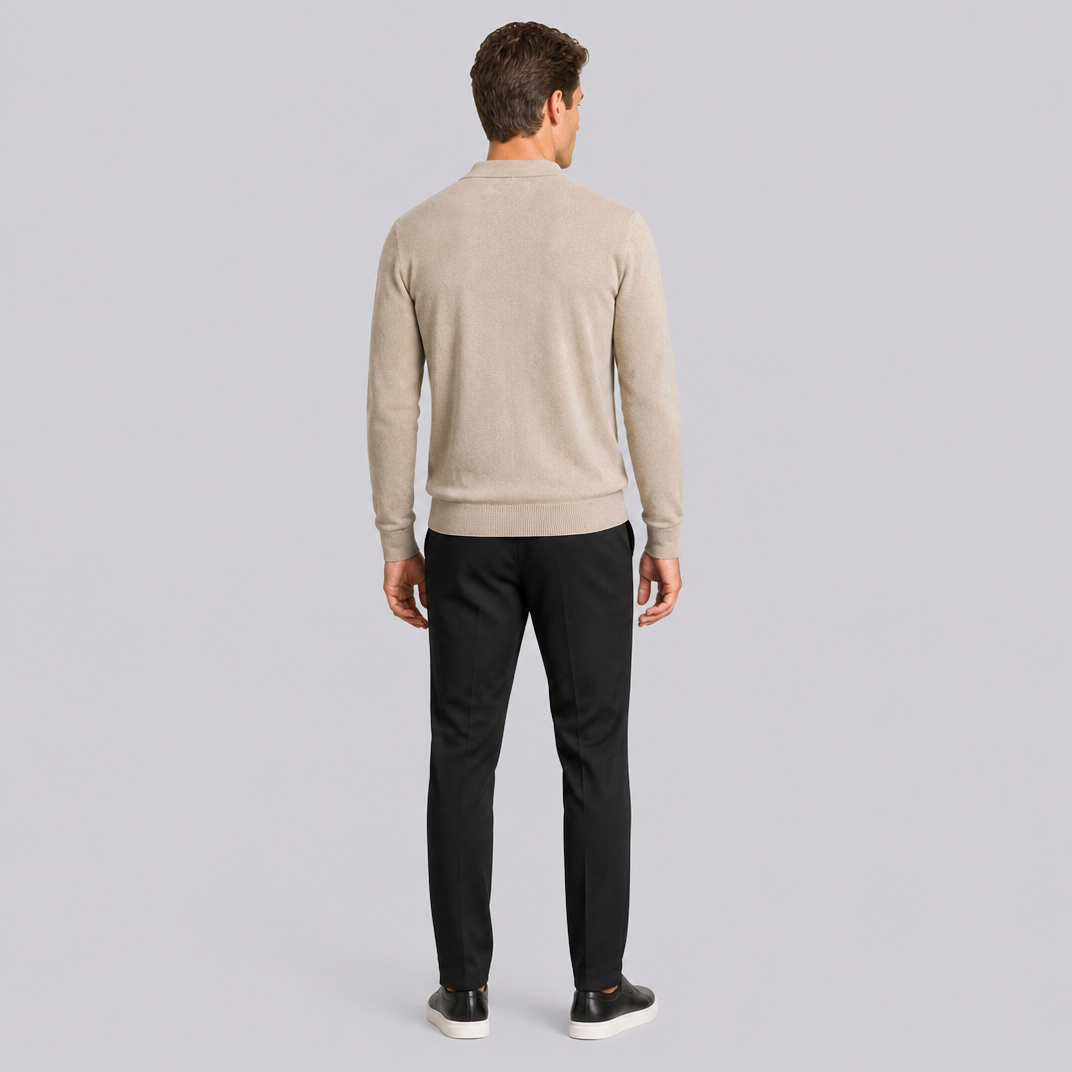Men's Merino Wool Roll Neck Jumper – Polo Neck Turtleneck Sweater