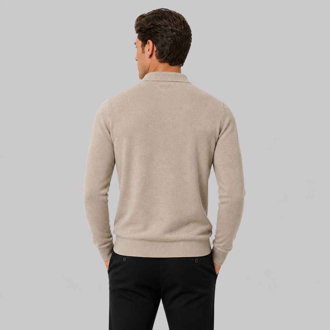 Men's Merino Wool Roll Neck Jumper – Polo Neck Turtleneck Sweater
