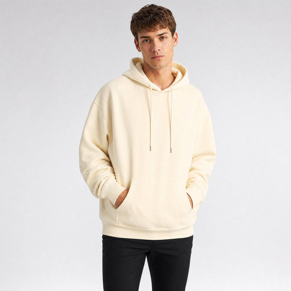 Men's Heavyweight Cotton Hoodie – Relaxed Casual Fit Jumper