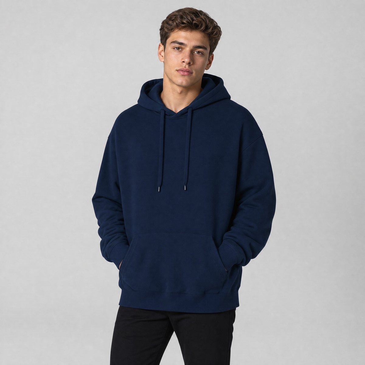 Men's Heavyweight Cotton Hoodie – Relaxed Casual Fit Jumper