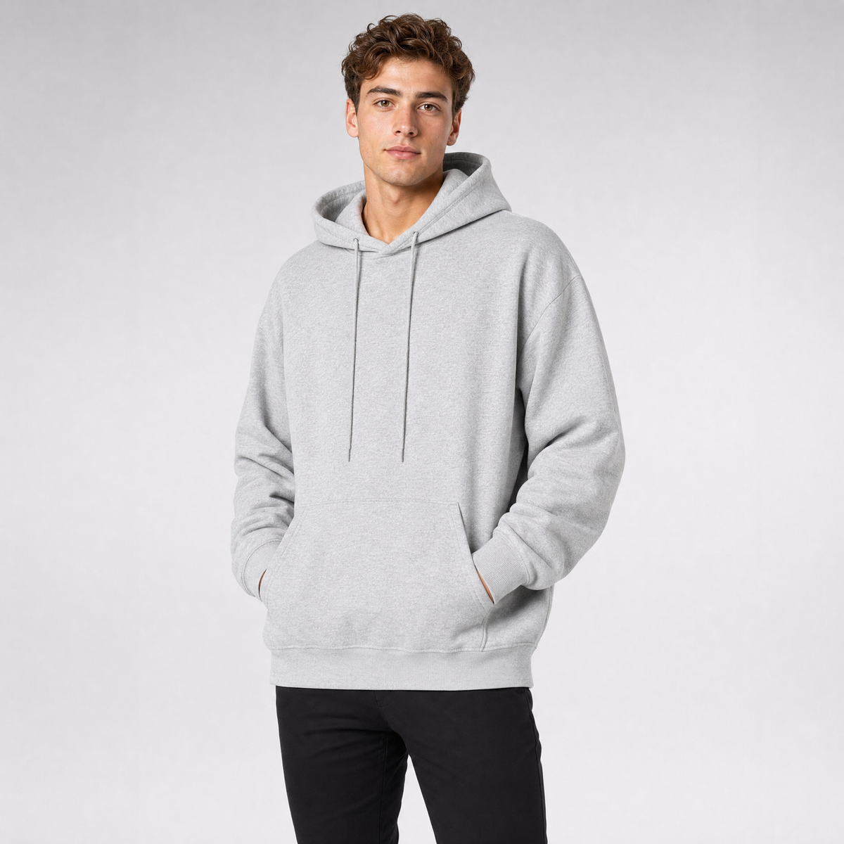 Men's Heavyweight Cotton Hoodie – Relaxed Casual Fit Jumper