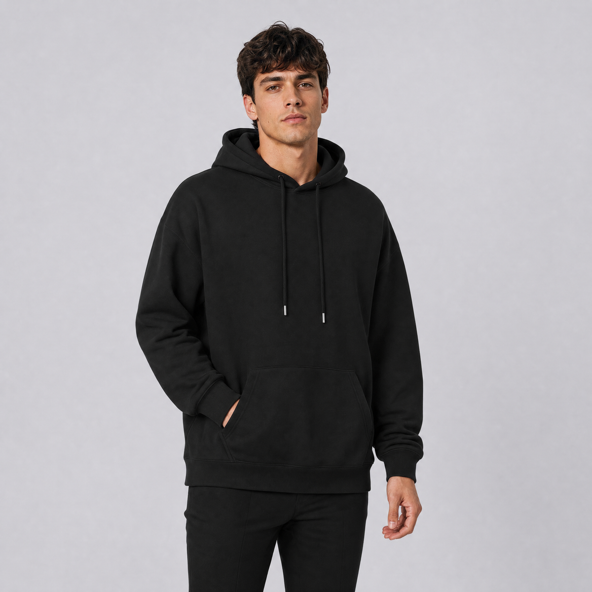 Men's Heavyweight Cotton Hoodie – Relaxed Casual Fit Jumper