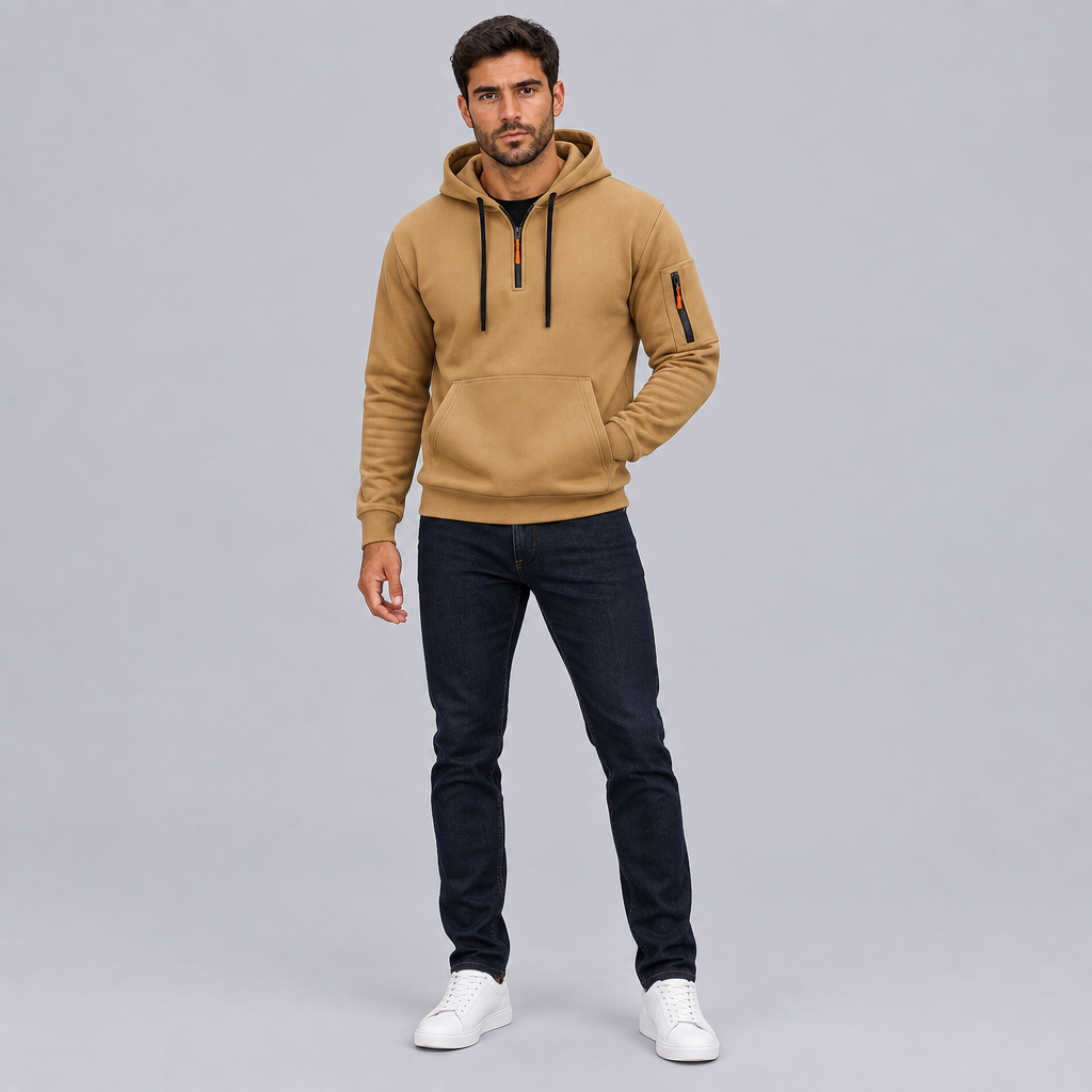 Men's Quarter Zip Tech Hoodie Regular Fit