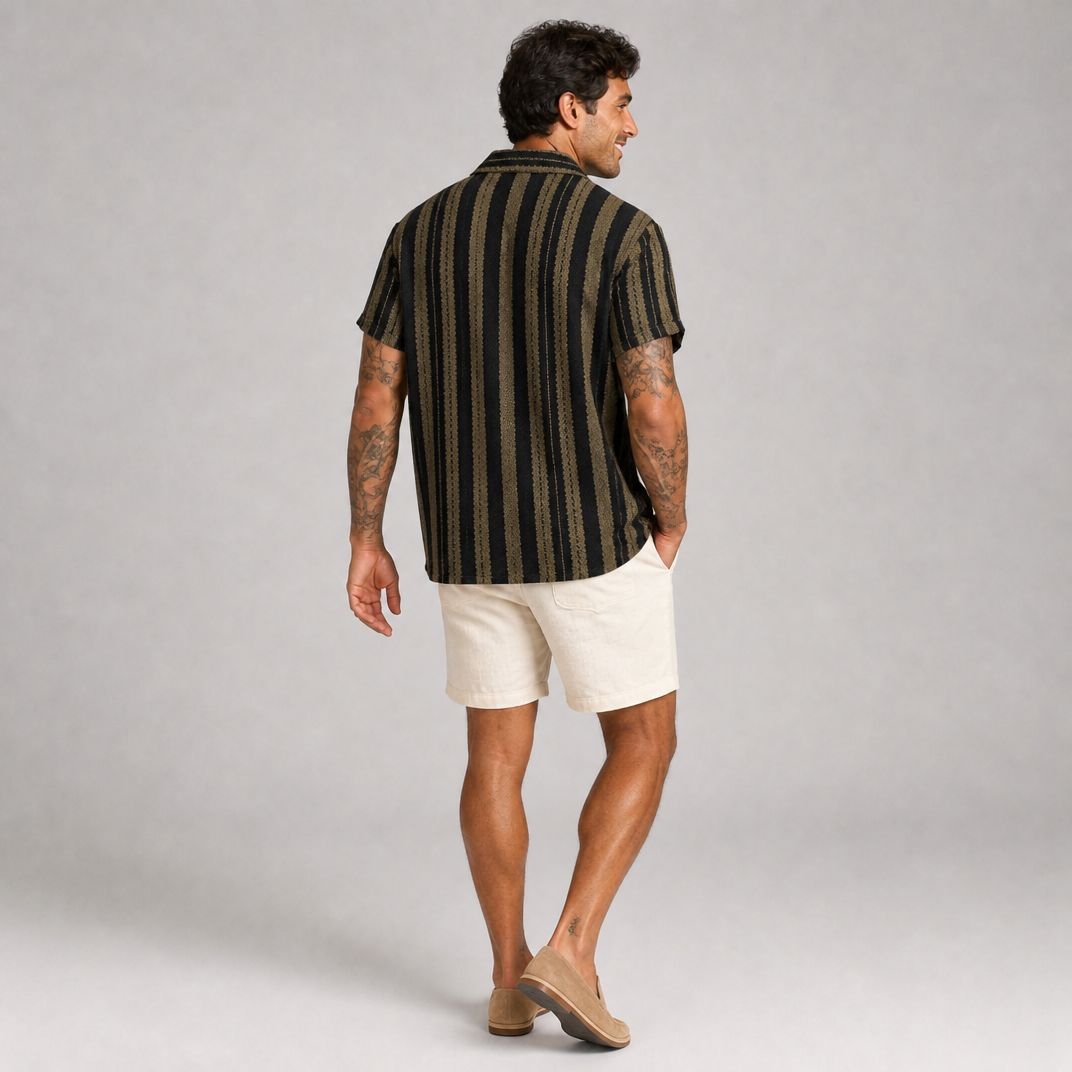 Men's Sage Stripe Short Sleeve Shirt – Mens Summer Shirts