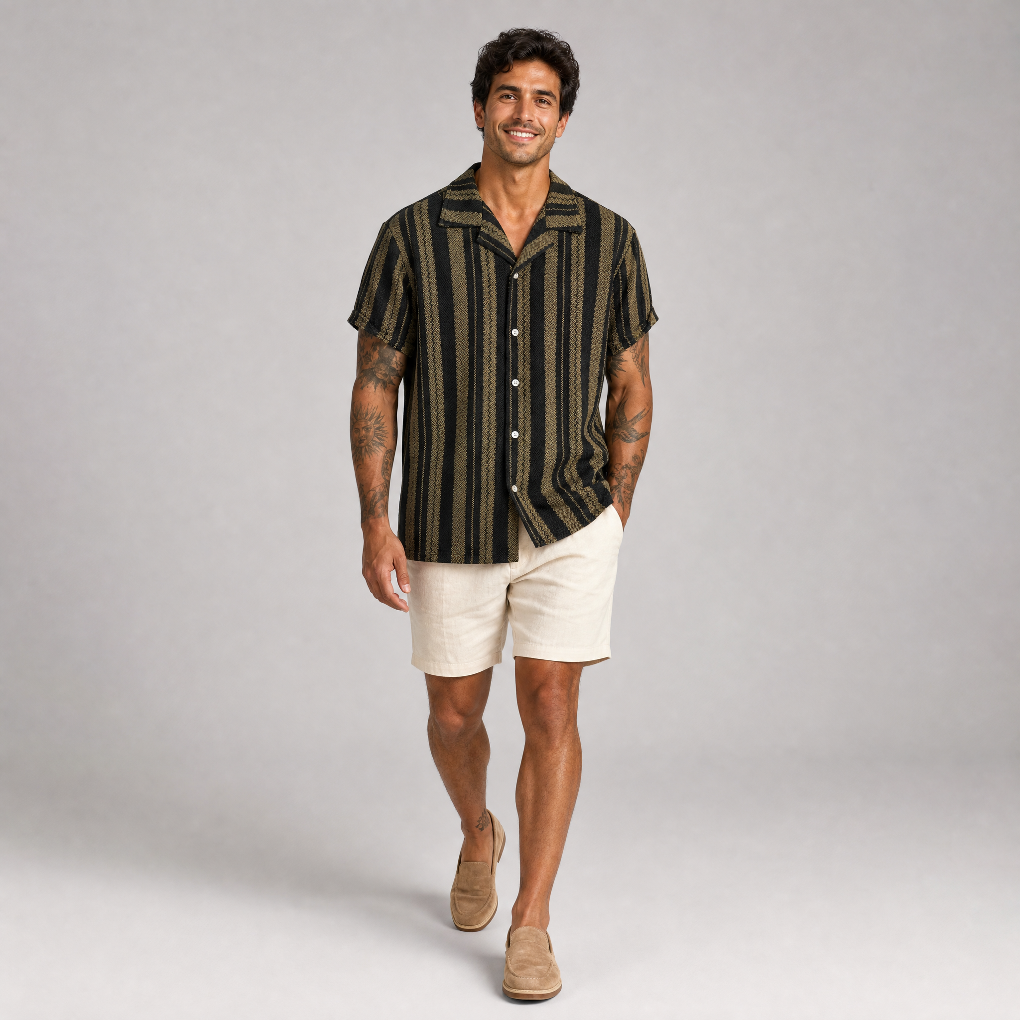 Men's Sage Stripe Short Sleeve Shirt – Mens Summer Shirts