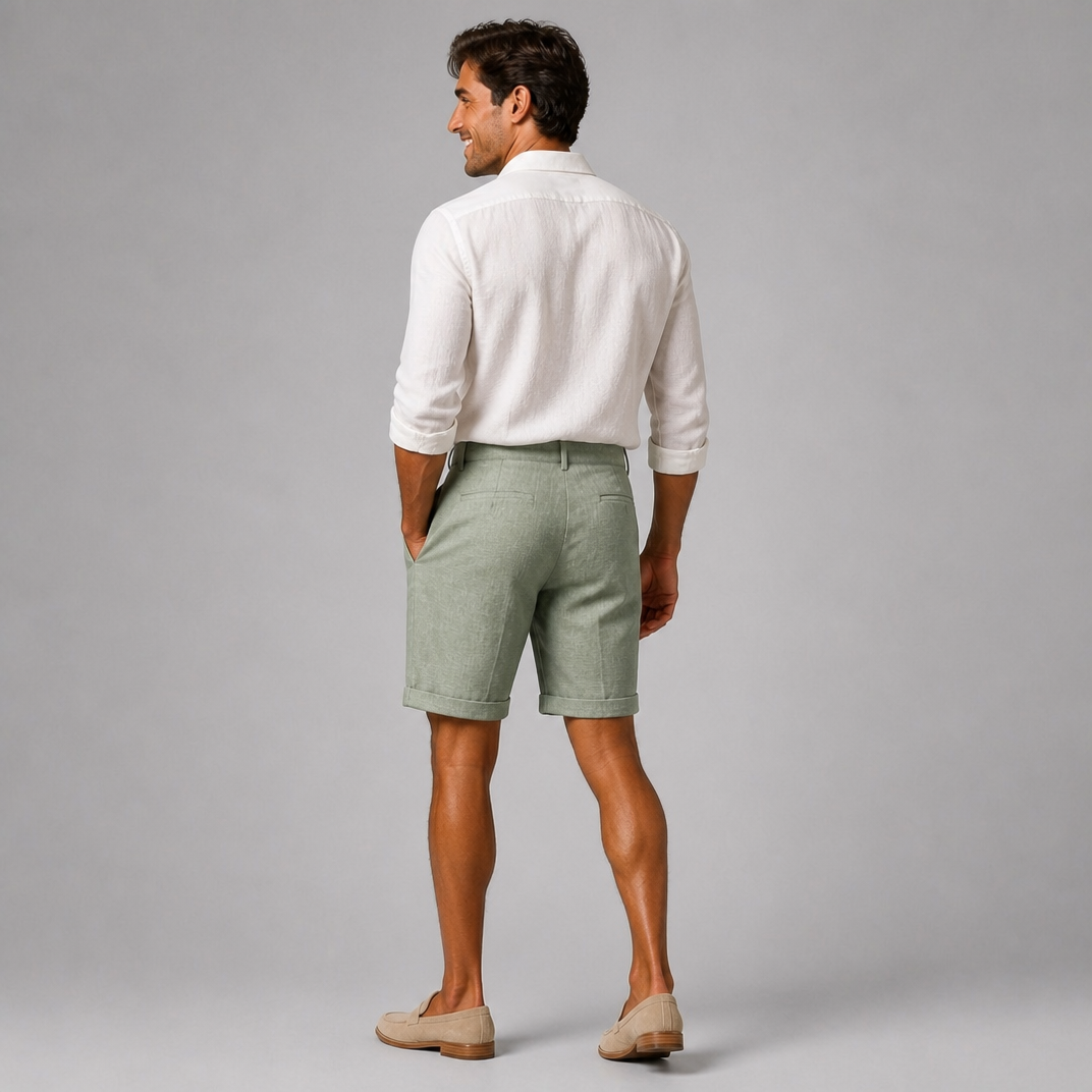 Men's Sage Tailored Shorts – Smart Casual Chino Shorts Men
