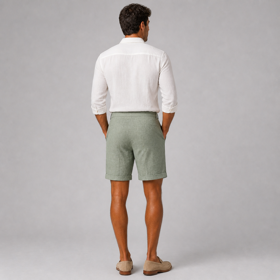 Men's Sage Tailored Shorts – Smart Casual Chino Shorts Men