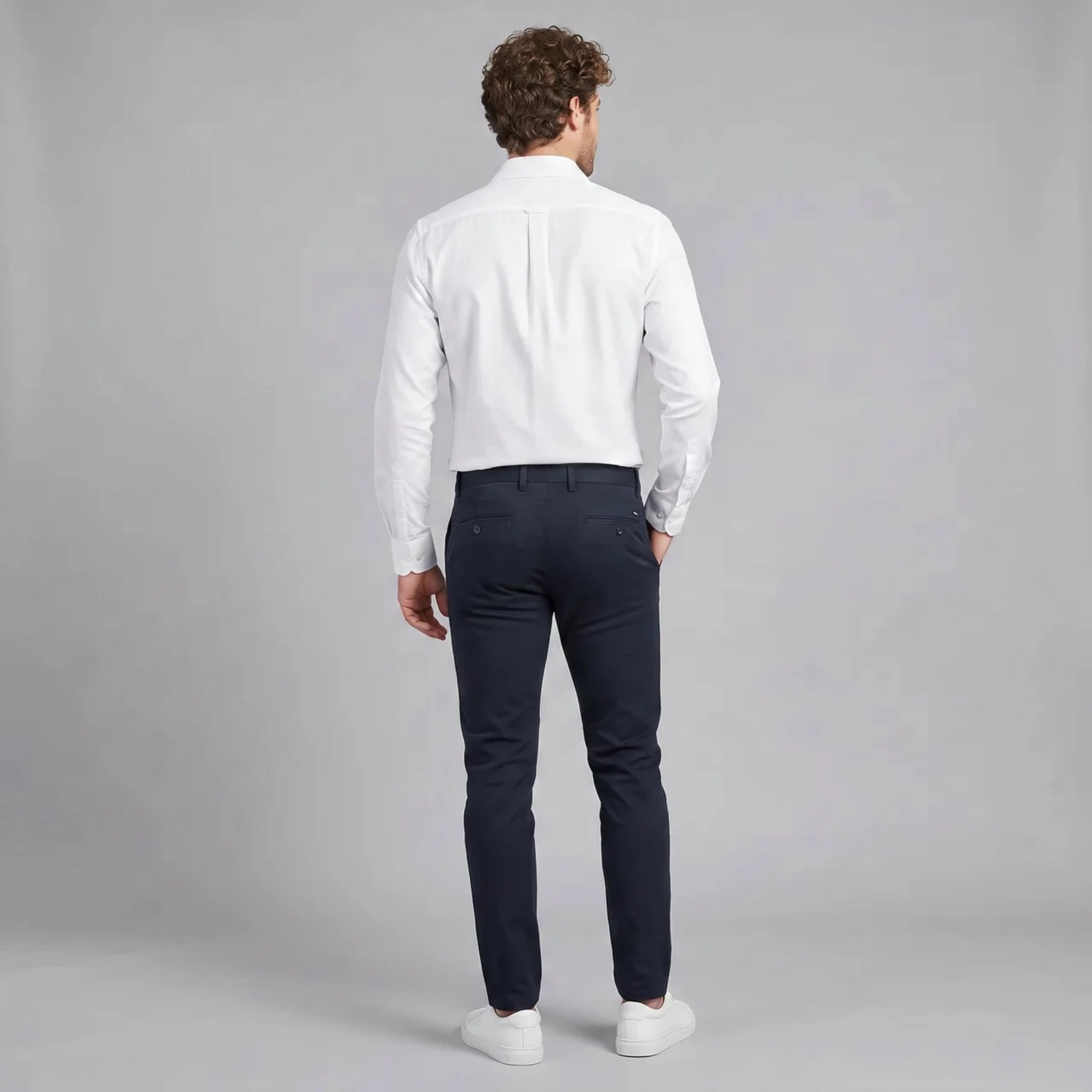 Men’s Slim-Fit Tapered Smart Trousers
