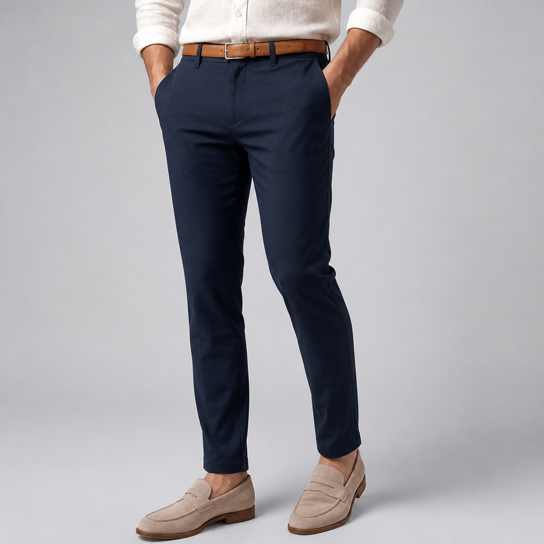Men’s Slim-Fit Tapered Smart Trousers