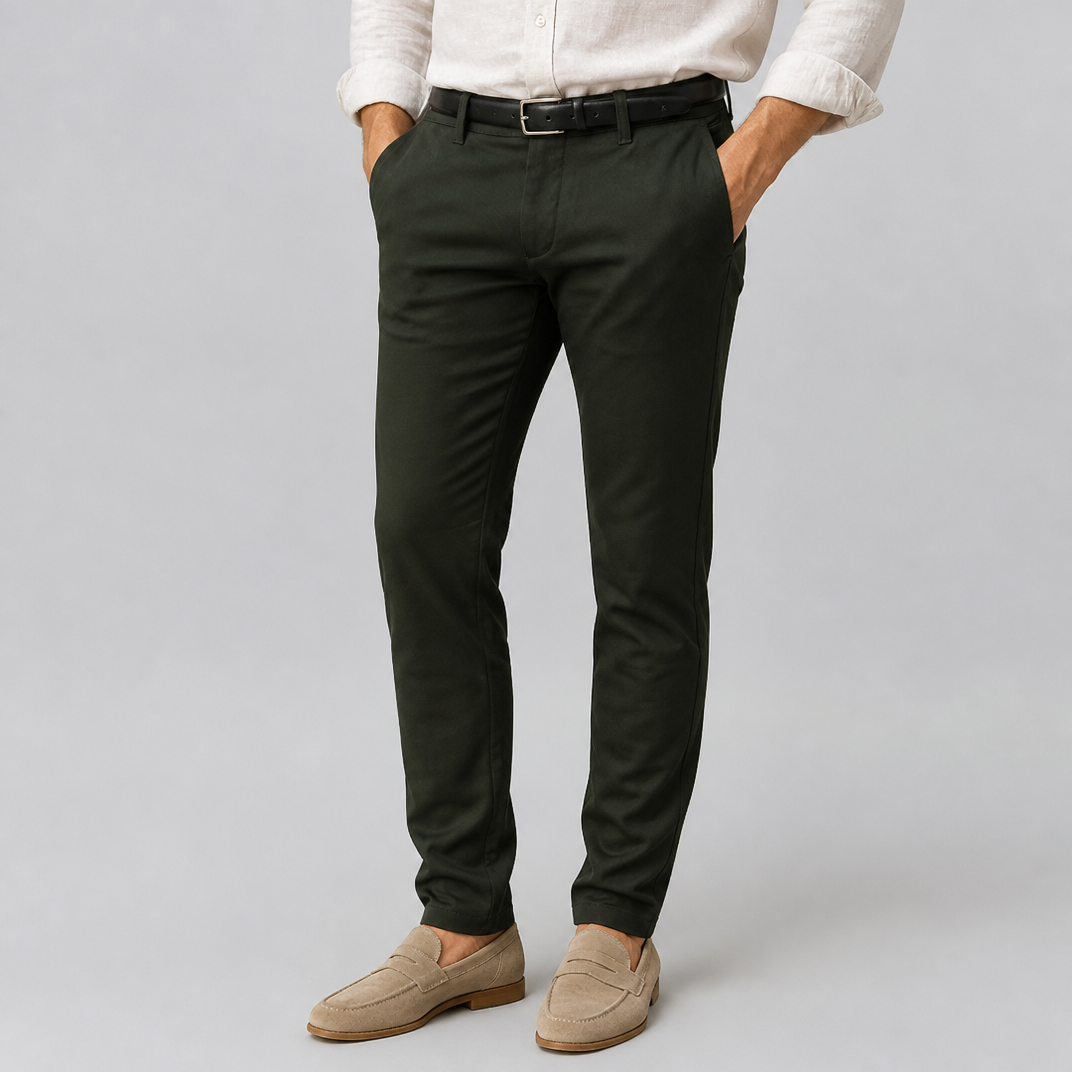 Men’s Slim-Fit Tapered Smart Trousers