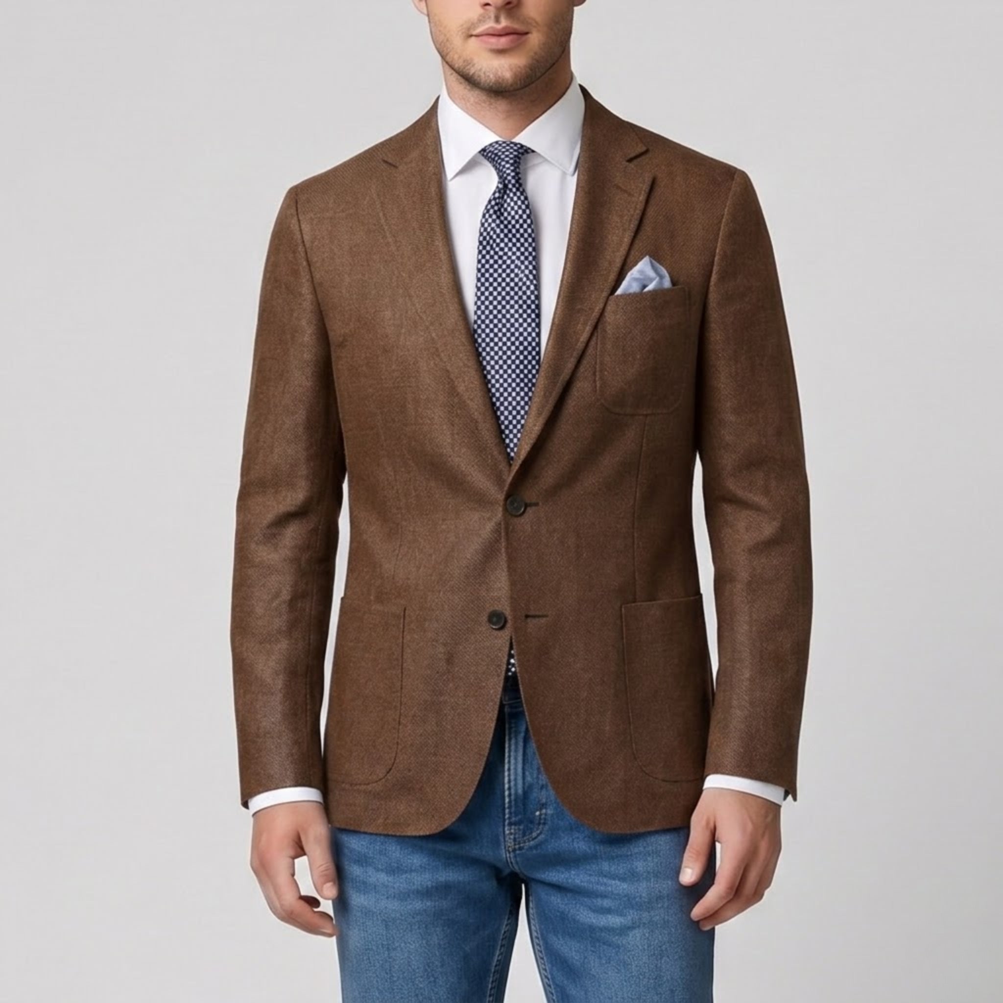 Men’s Tailored Linen-Blend Blazer