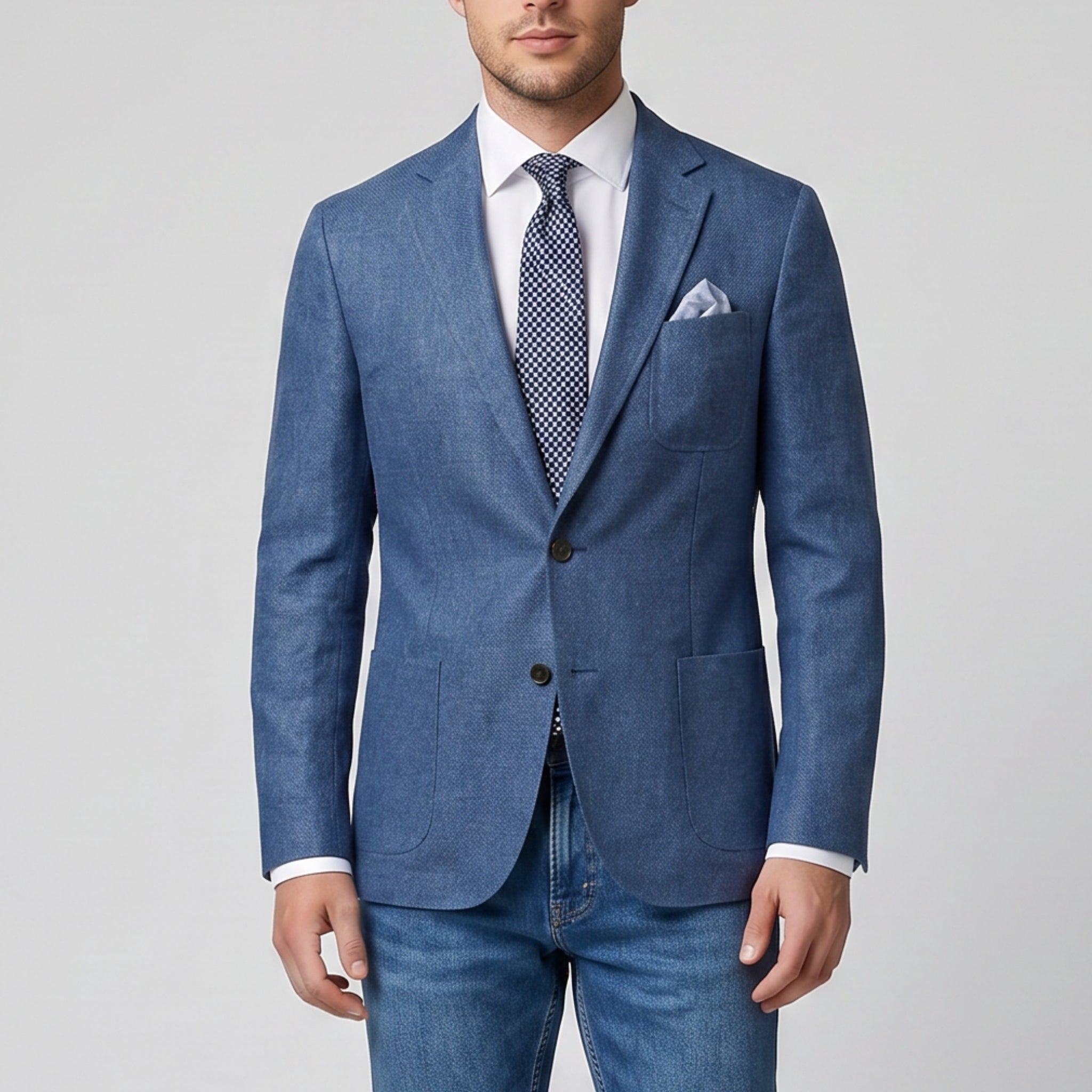 Men’s Tailored Linen-Blend Blazer