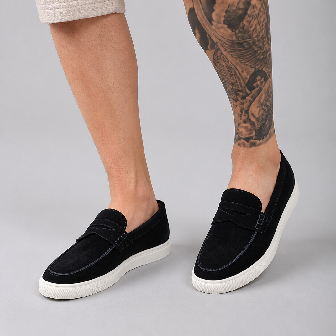 Men’s Tan Suede Smart-Casual Hybrid Loafers