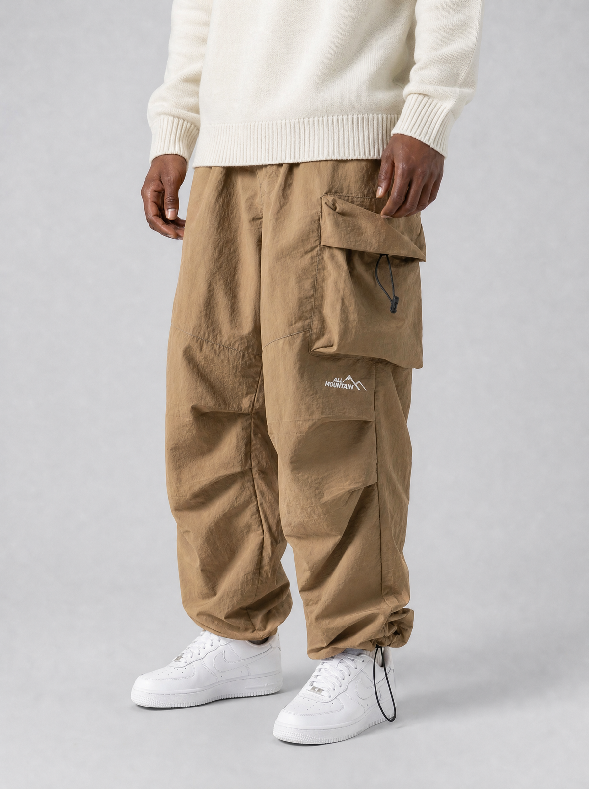 Men's Technical Blend Wide Leg Cargo Trousers - product view 3