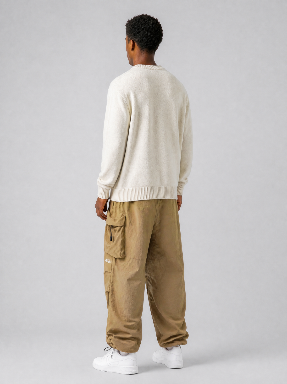 Men's Technical Blend Wide Leg Cargo Trousers - product view 2