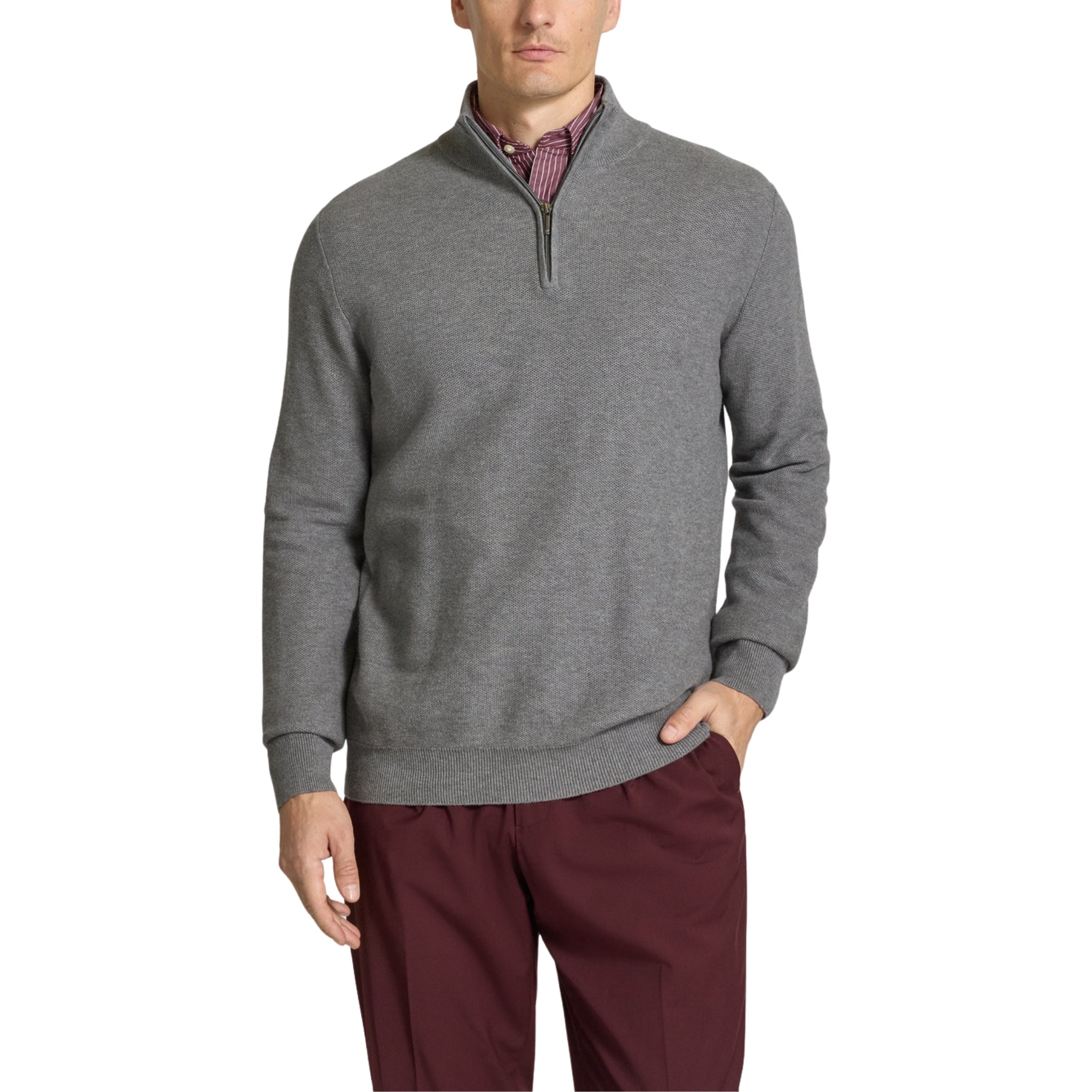 Men’s Textured Half-Zip Sweater