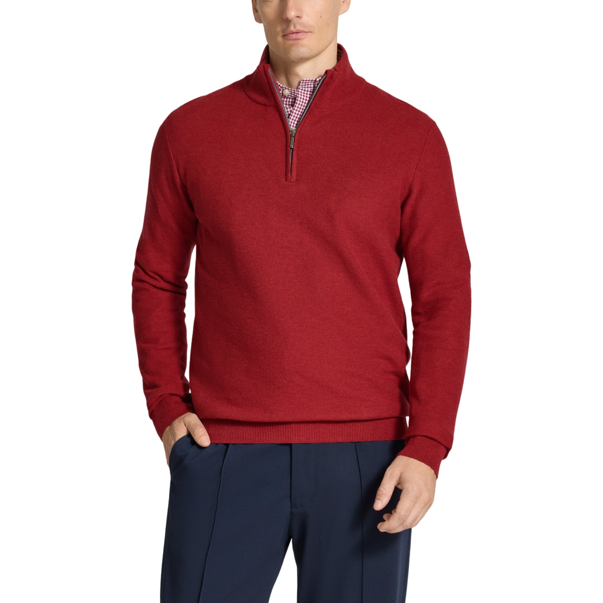 Men’s Textured Half-Zip Sweater