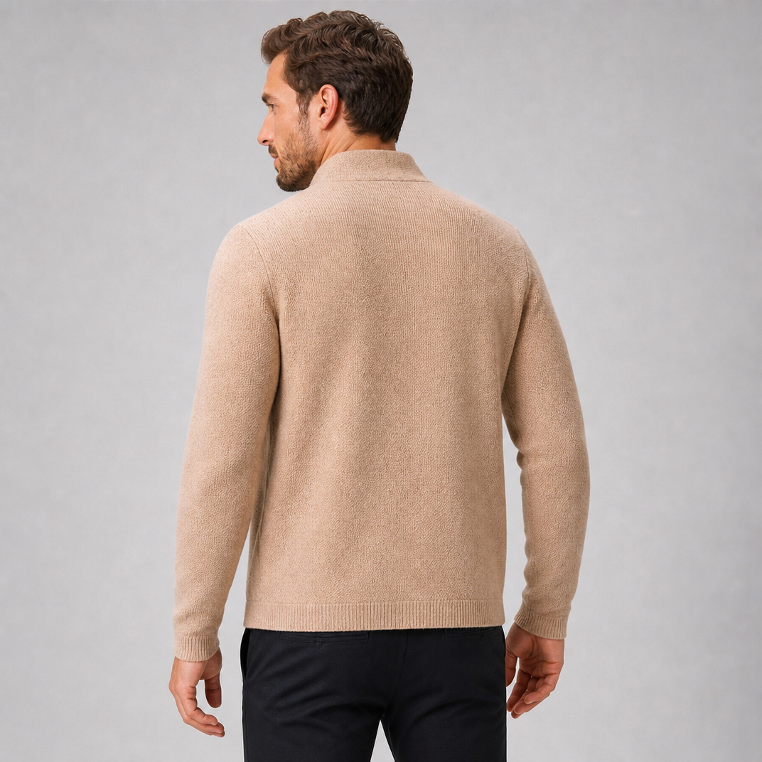 Men's Textured Knit Single-Breasted Smart Blazer
