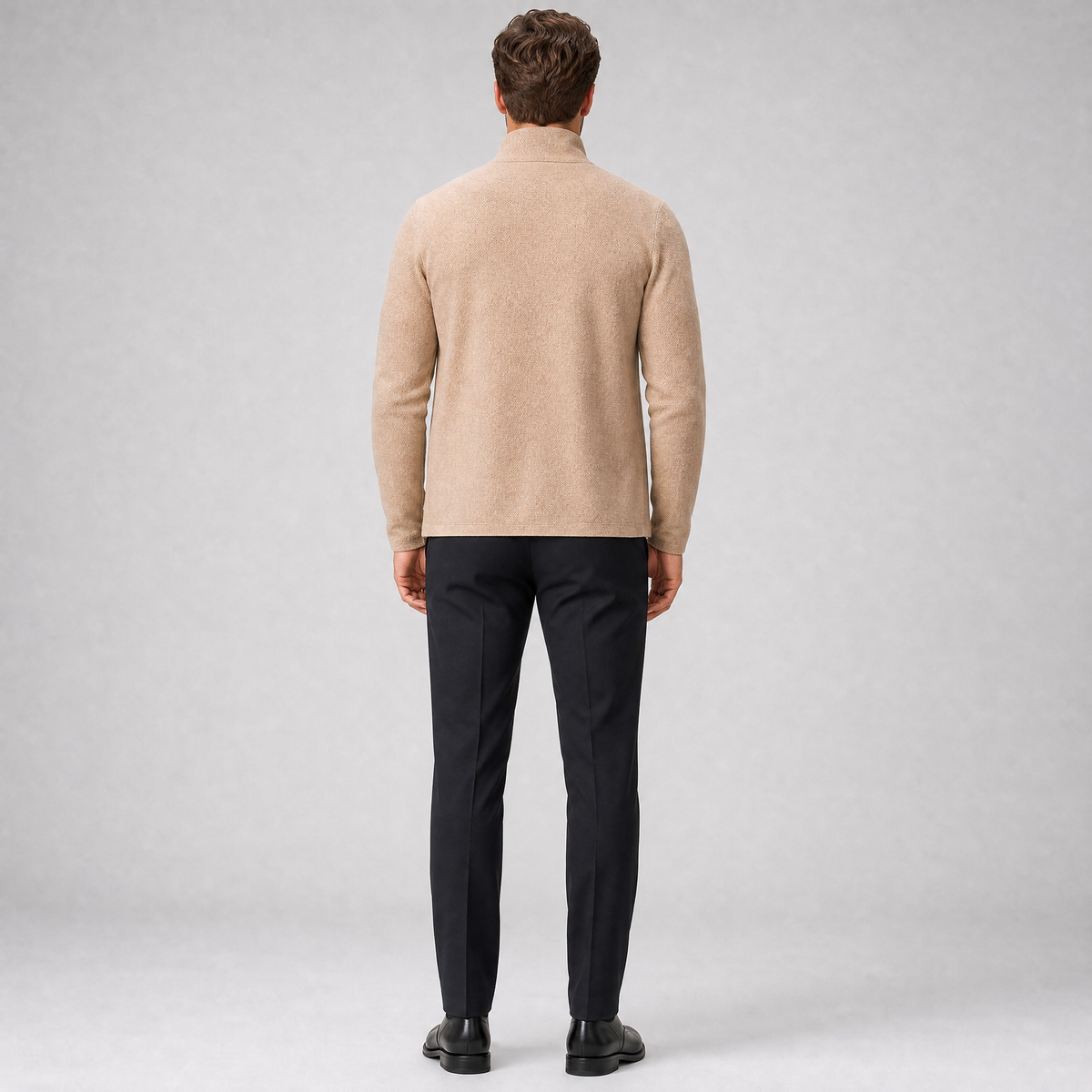 Men's Textured Knit Single-Breasted Smart Blazer