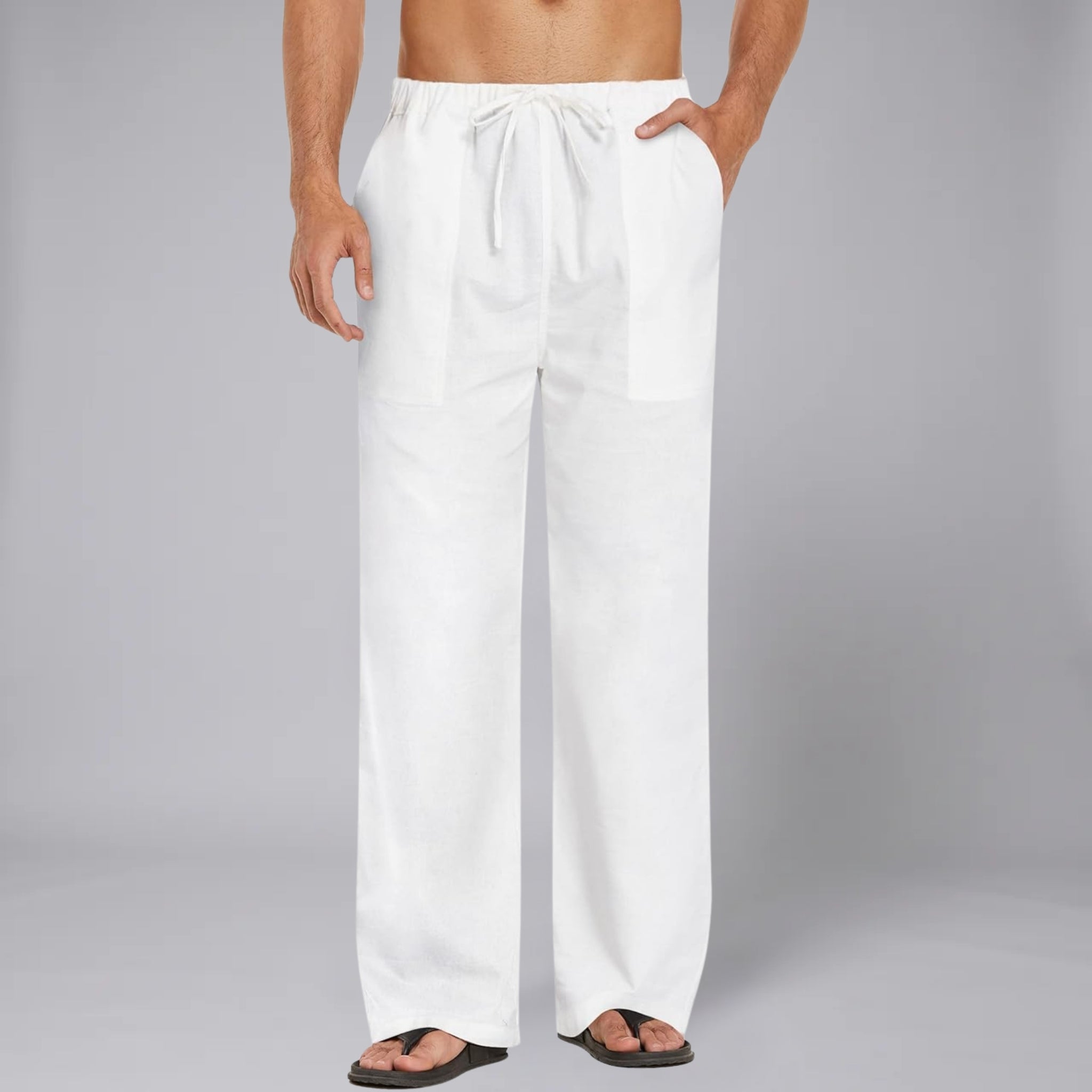 Men’s Textured Straight-Leg Trousers