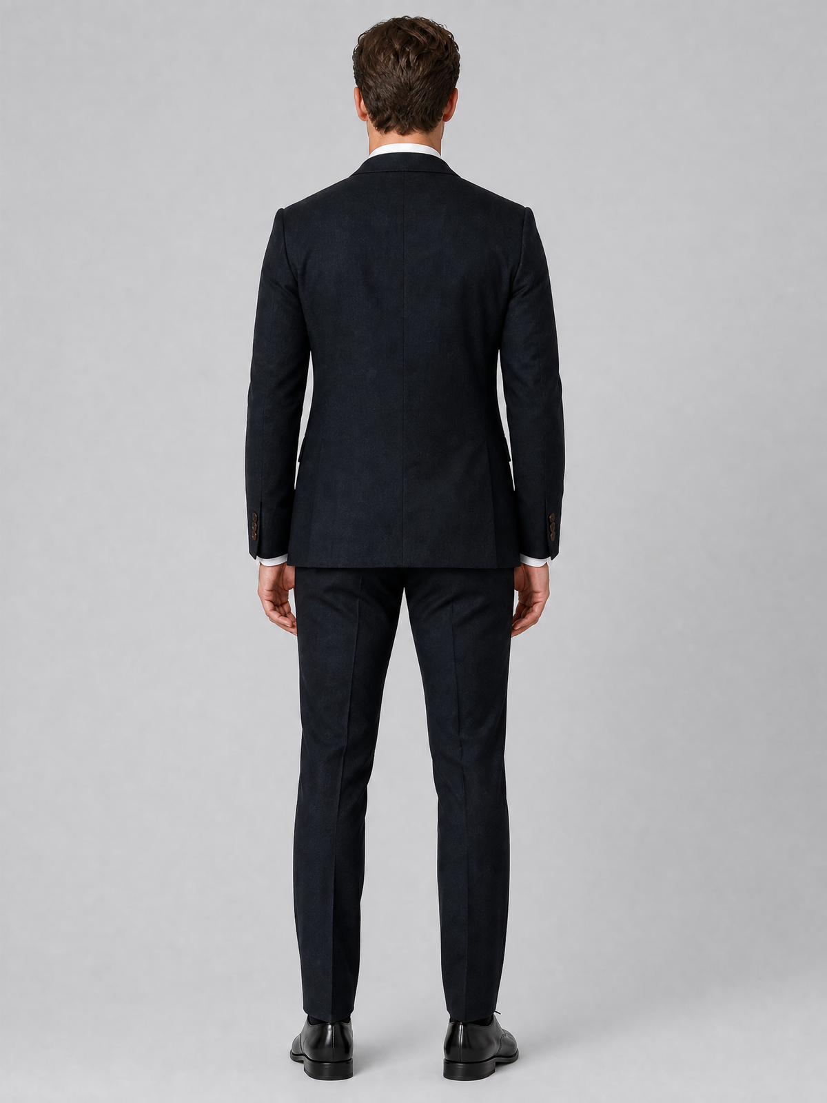 Men's Textured Wool Tailored Fit Two-Button Suit Set