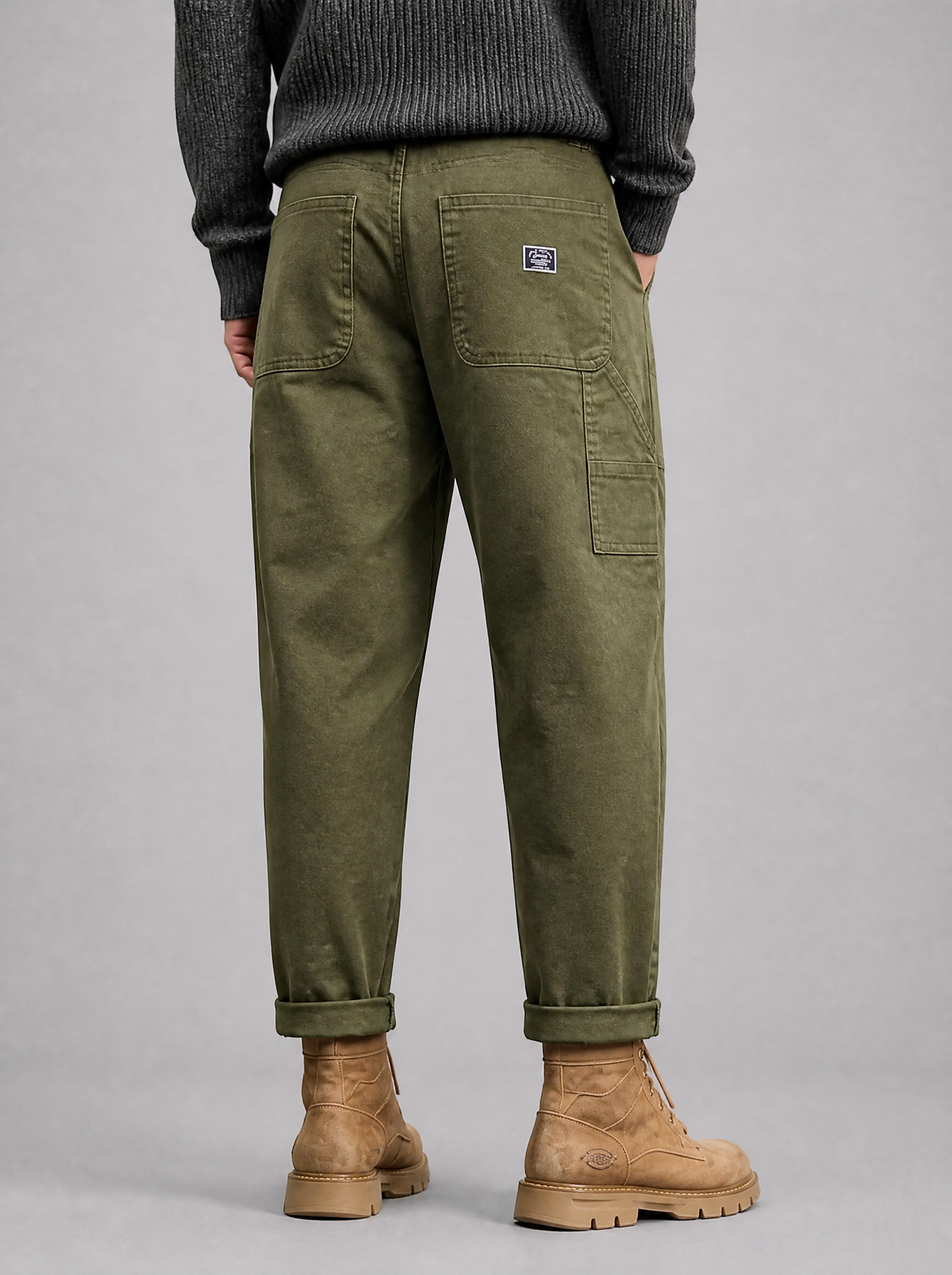 Men's Twill Blend Tapered Fatigue Trousers - product view 4