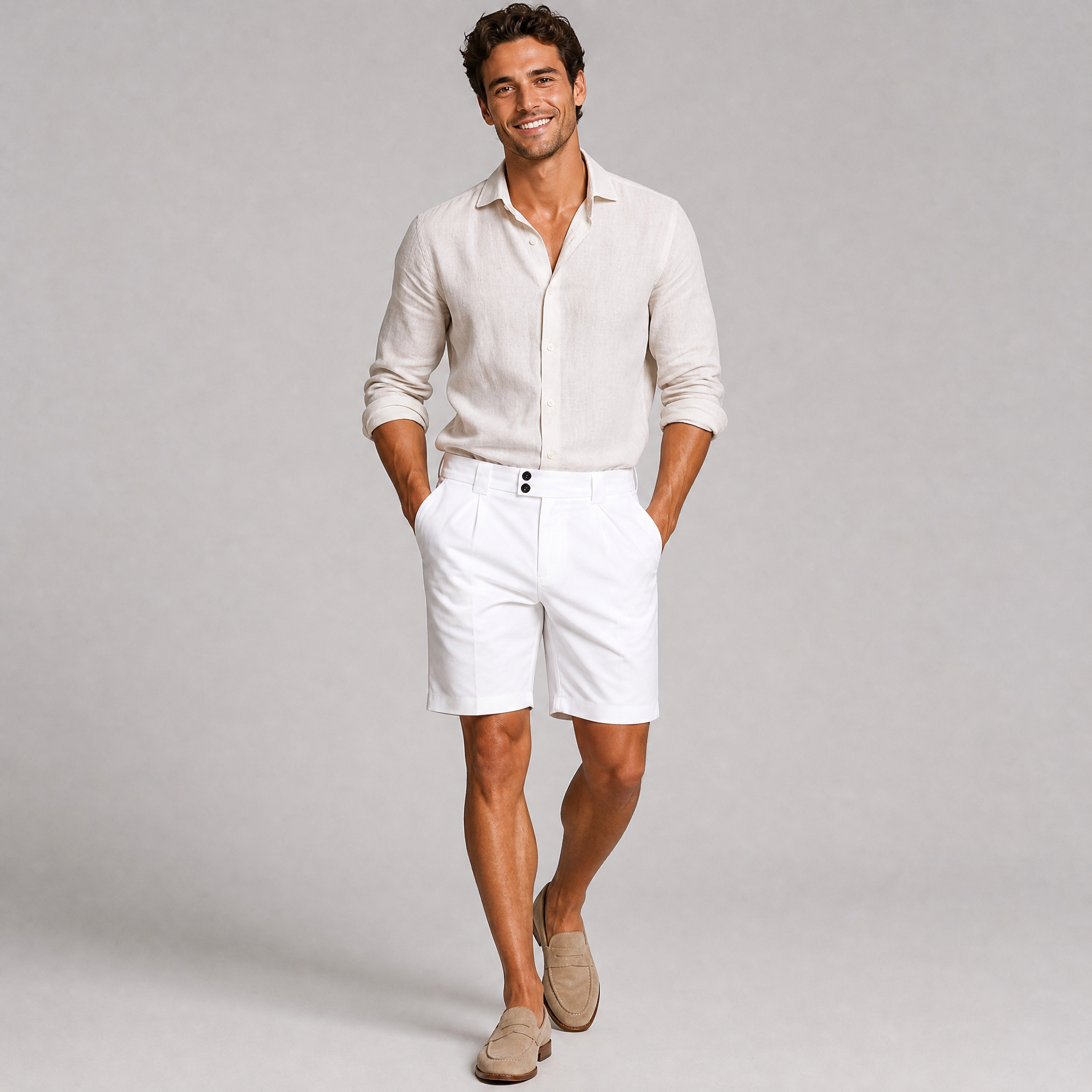 Men's White Chino Shorts – Smart Tailored Shorts