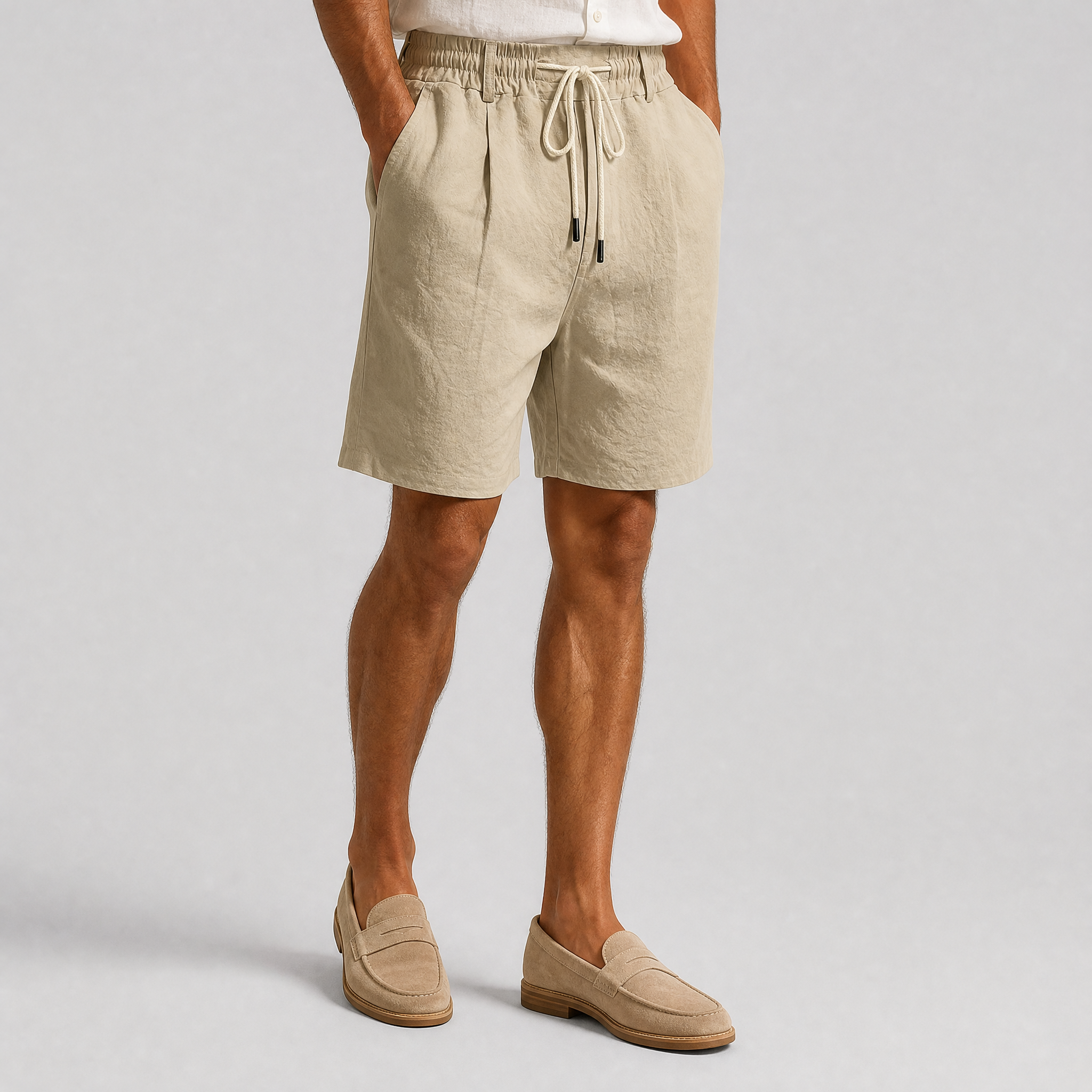 Men's White Linen Blend Shorts – Holiday Men's Linen Shorts