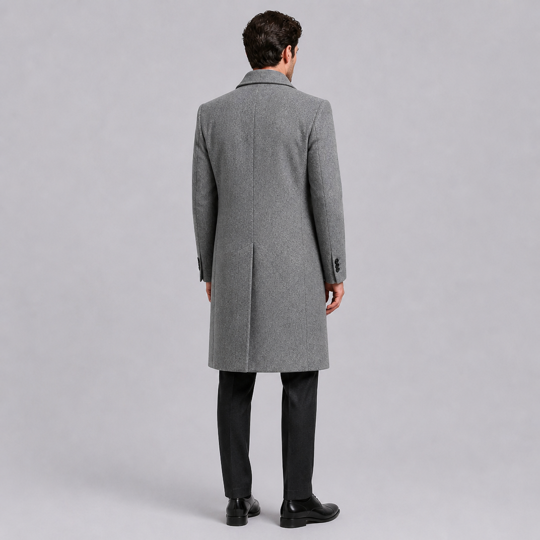 Men's Wool Blend Double Breasted Overcoat